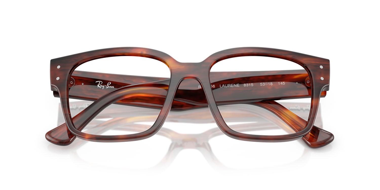 Occhiali da vista Ray-Ban Laurene RX 7256 (8315) - RB 7256 8315 colore striato havana forma quadrato lenti trasparente
