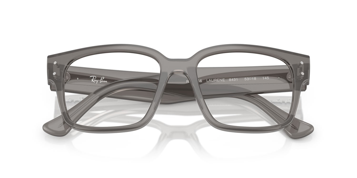 Occhiali da vista Ray-Ban Laurene RX 7256 (8431) - RB 7256 8431 colore grigio trasparente forma quadrato lenti trasparente