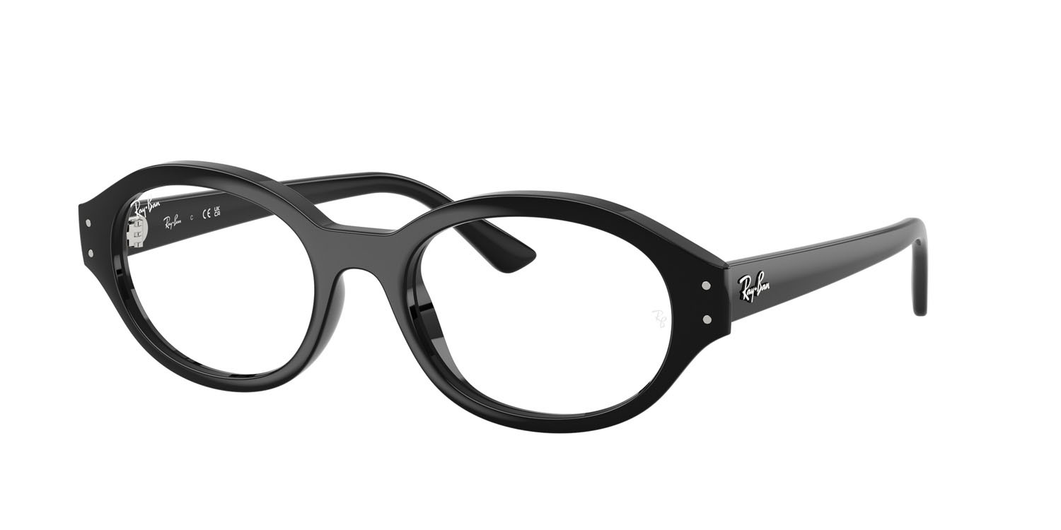 Eyeglasses Ray-Ban Shilo RX 7257 (8260) - RB 7257 8260 color nero shape oval lenses trasparente