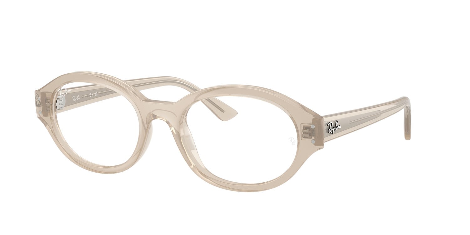 Occhiali da vista Ray-Ban Shilo RX 7257 (8433) - RB 7257 8433 colore bianco cloudy warm forma ovale lenti trasparente