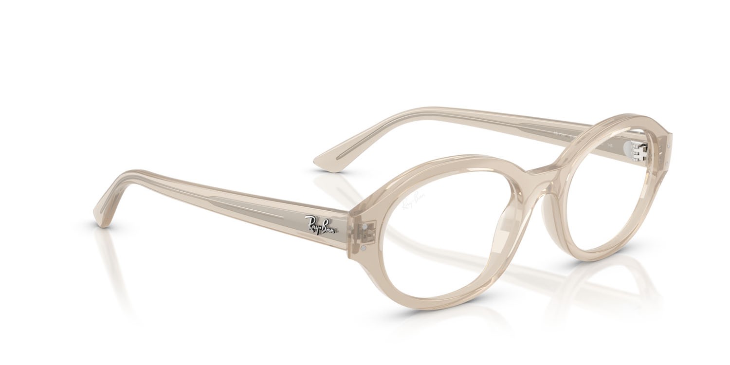 Occhiali da vista Ray-Ban Shilo RX 7257 (8433) - RB 7257 8433 colore bianco cloudy warm forma ovale lenti trasparente