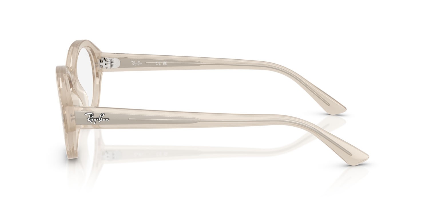 Occhiali da vista Ray-Ban Shilo RX 7257 (8433) - RB 7257 8433 colore bianco cloudy warm forma ovale lenti trasparente