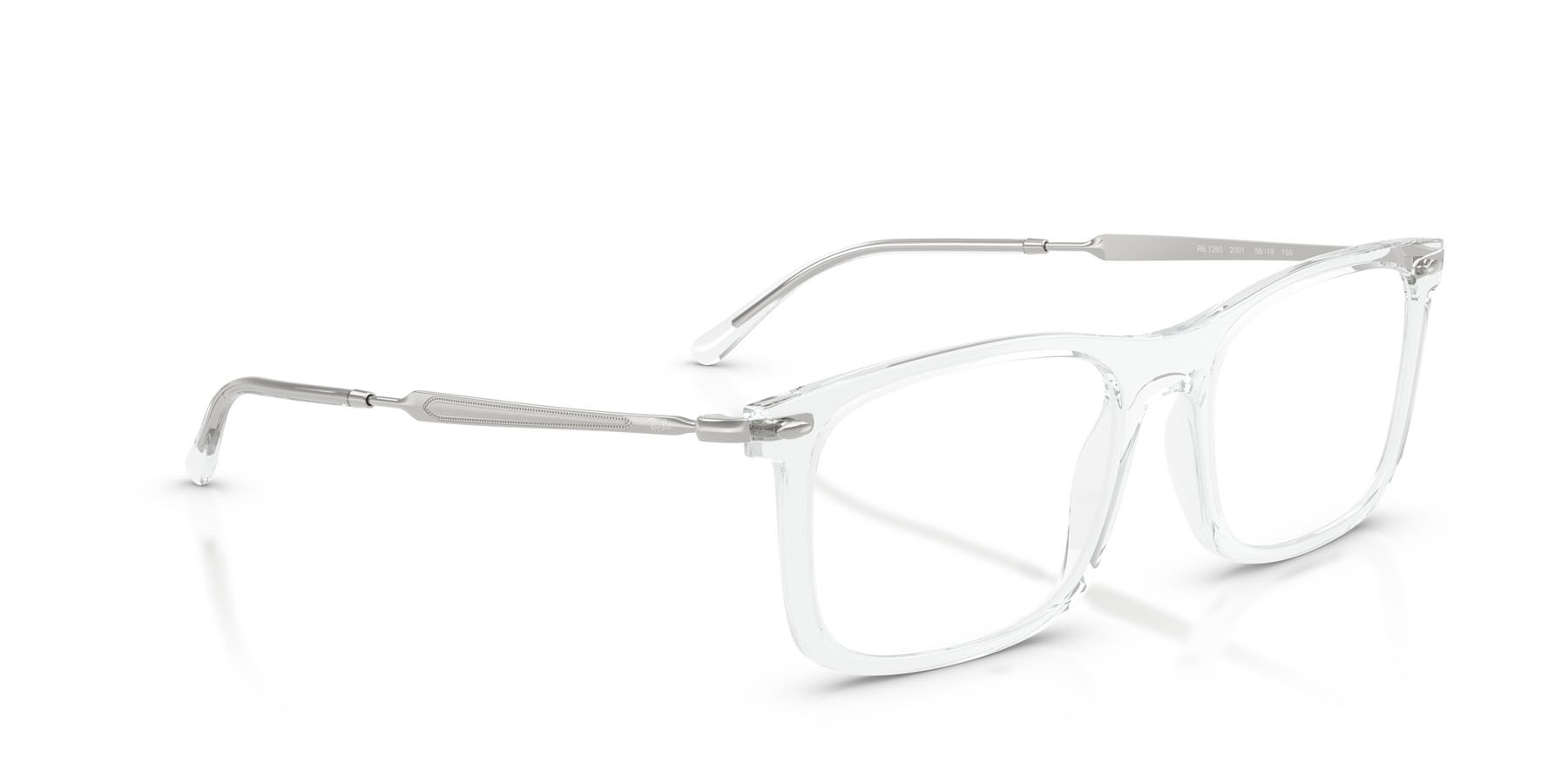 Occhiali da vista Ray-Ban RX 7260 (2001) - RB 7260 2001 colore trasparente forma rettangolare lenti trasparente