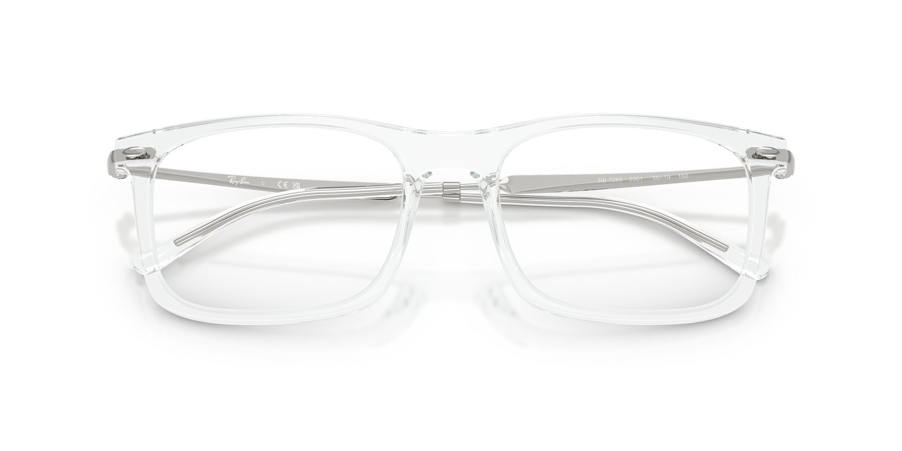 Occhiali da vista Ray-Ban RX 7260 (2001) - RB 7260 2001 colore trasparente forma rettangolare lenti trasparente