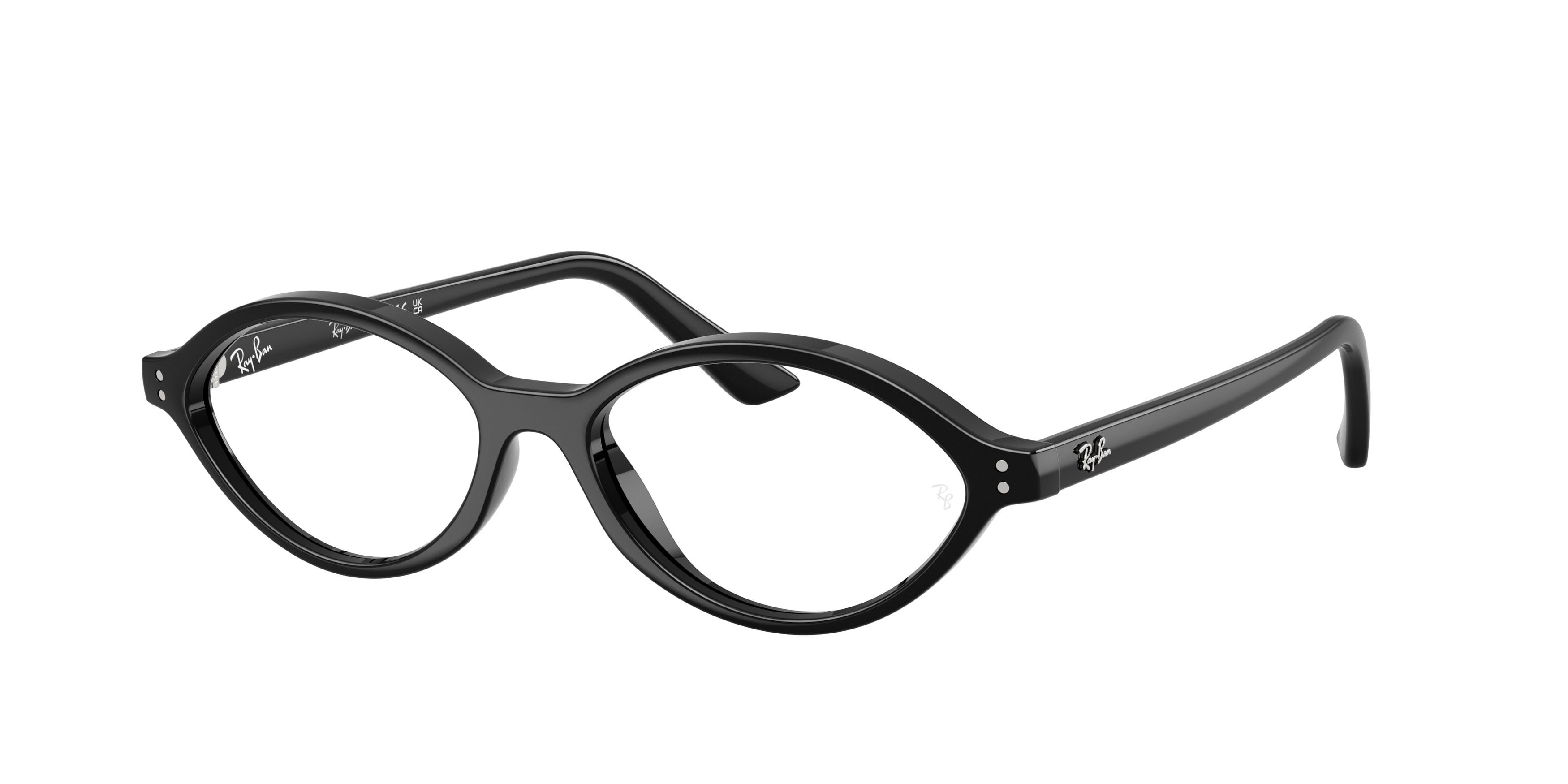 Occhiali da vista Ray-Ban Romy RX 7265 (8260) - RB 7265 8260 colore nero forma irregolare lenti trasparente