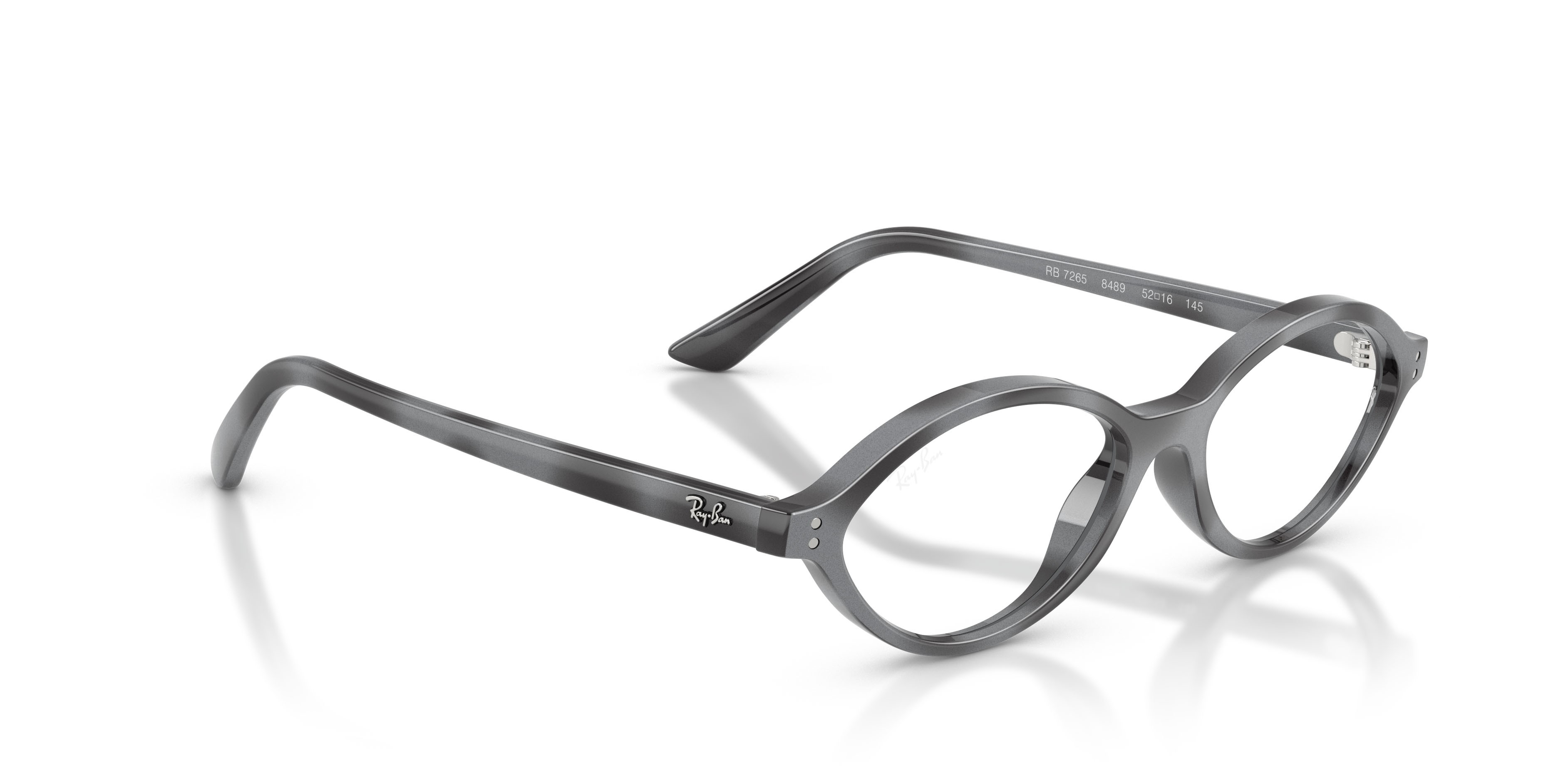 Occhiali da vista Ray-Ban Romy RX 7265 (8489) - RB 7265 8489 colore havana grigio scuro forma irregolare lenti trasparente