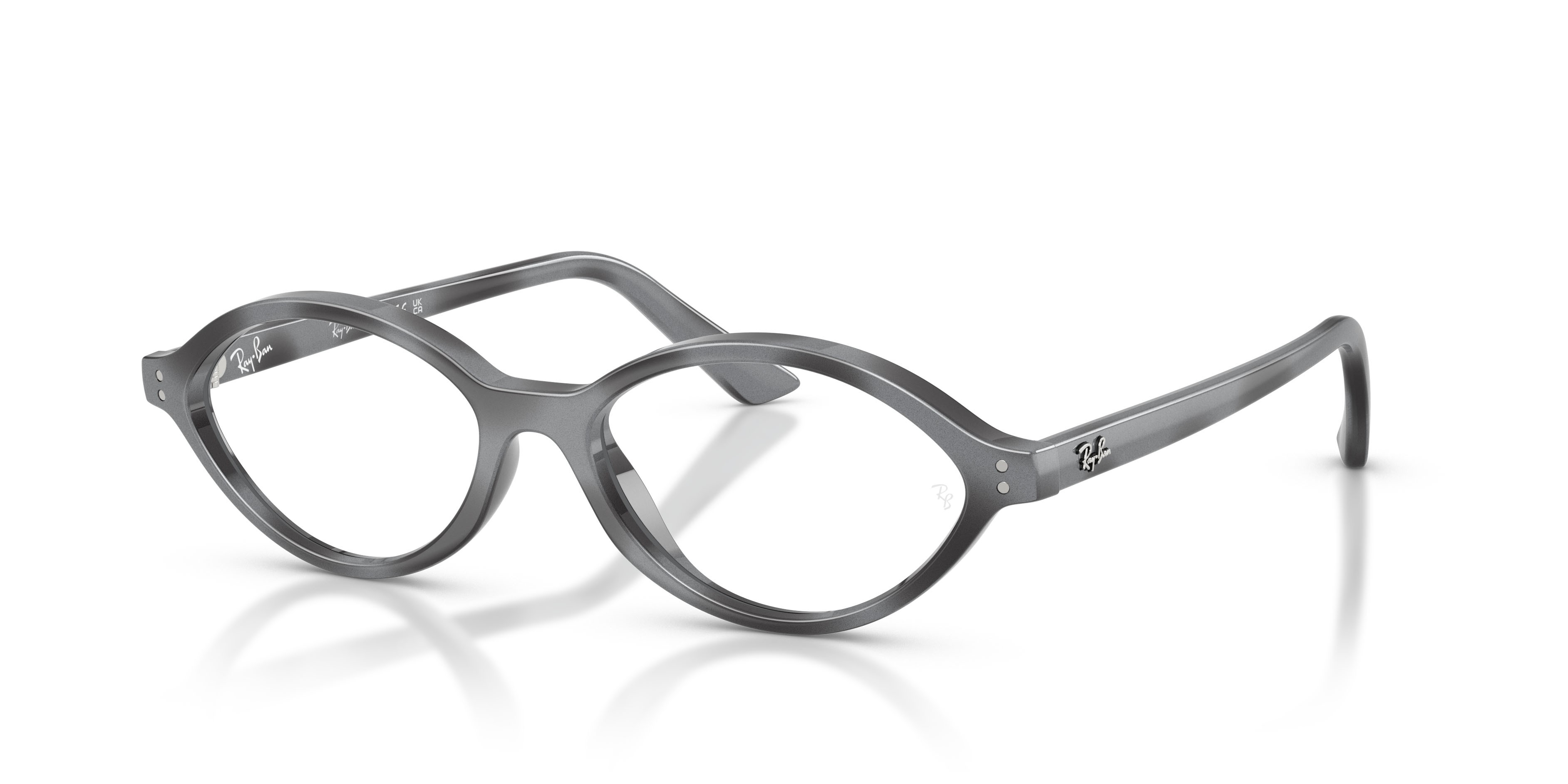 Occhiali da vista Ray-Ban Romy RX 7265 (8489) - RB 7265 8489 colore havana grigio scuro forma irregolare lenti trasparente