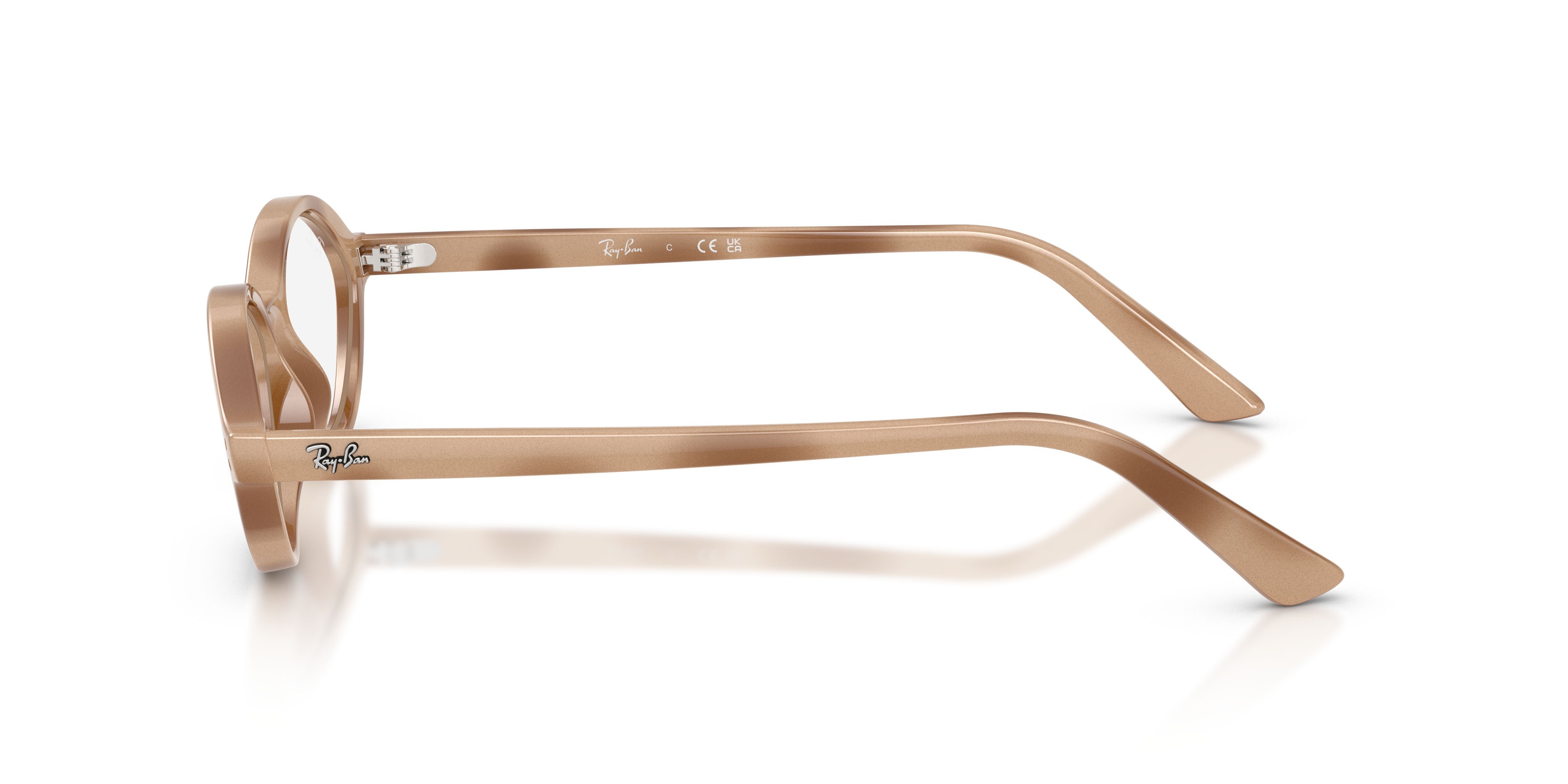 Occhiali da vista Ray-Ban Romy RX 7265 (8491) - RB 7265 8491 colore havana crema forma irregolare lenti trasparente
