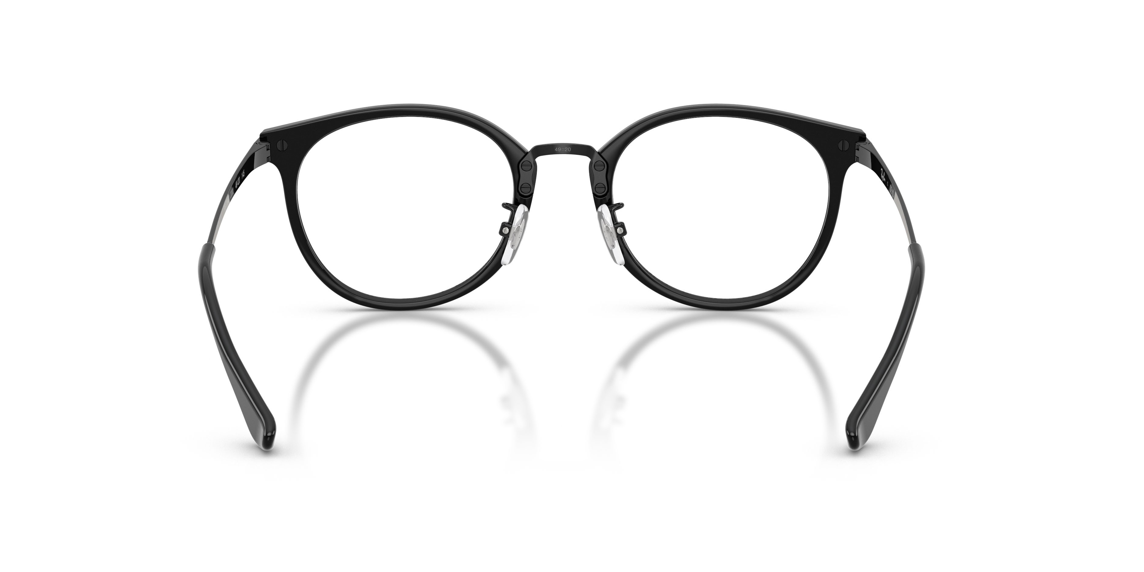 Occhiali da vista Ray-Ban RX 7266D (2000) - RB 7266D 2000 colore nero forma pantos lenti trasparente