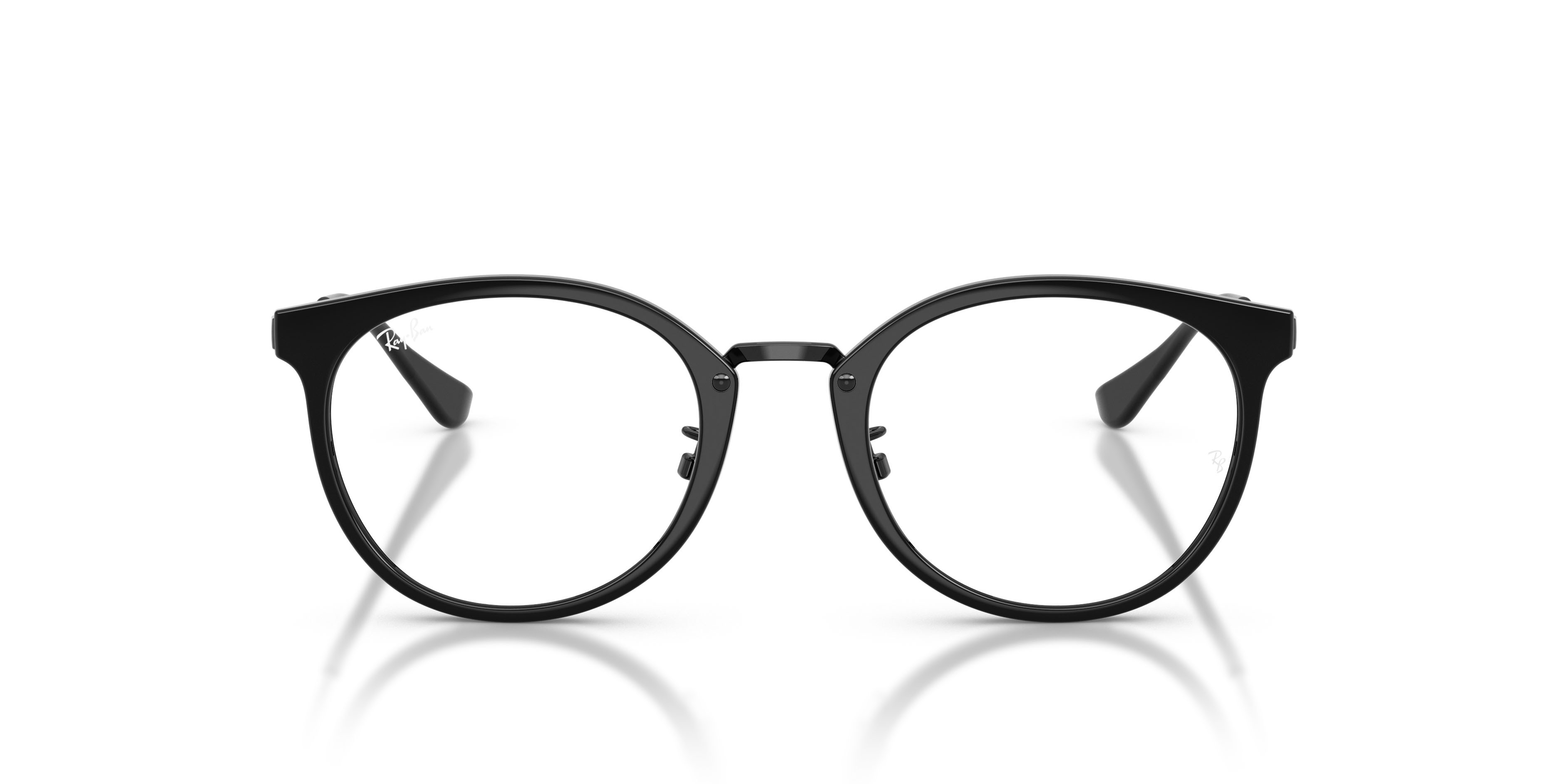 Occhiali da vista Ray-Ban RX 7266D (2000) - RB 7266D 2000 colore nero forma pantos lenti trasparente
