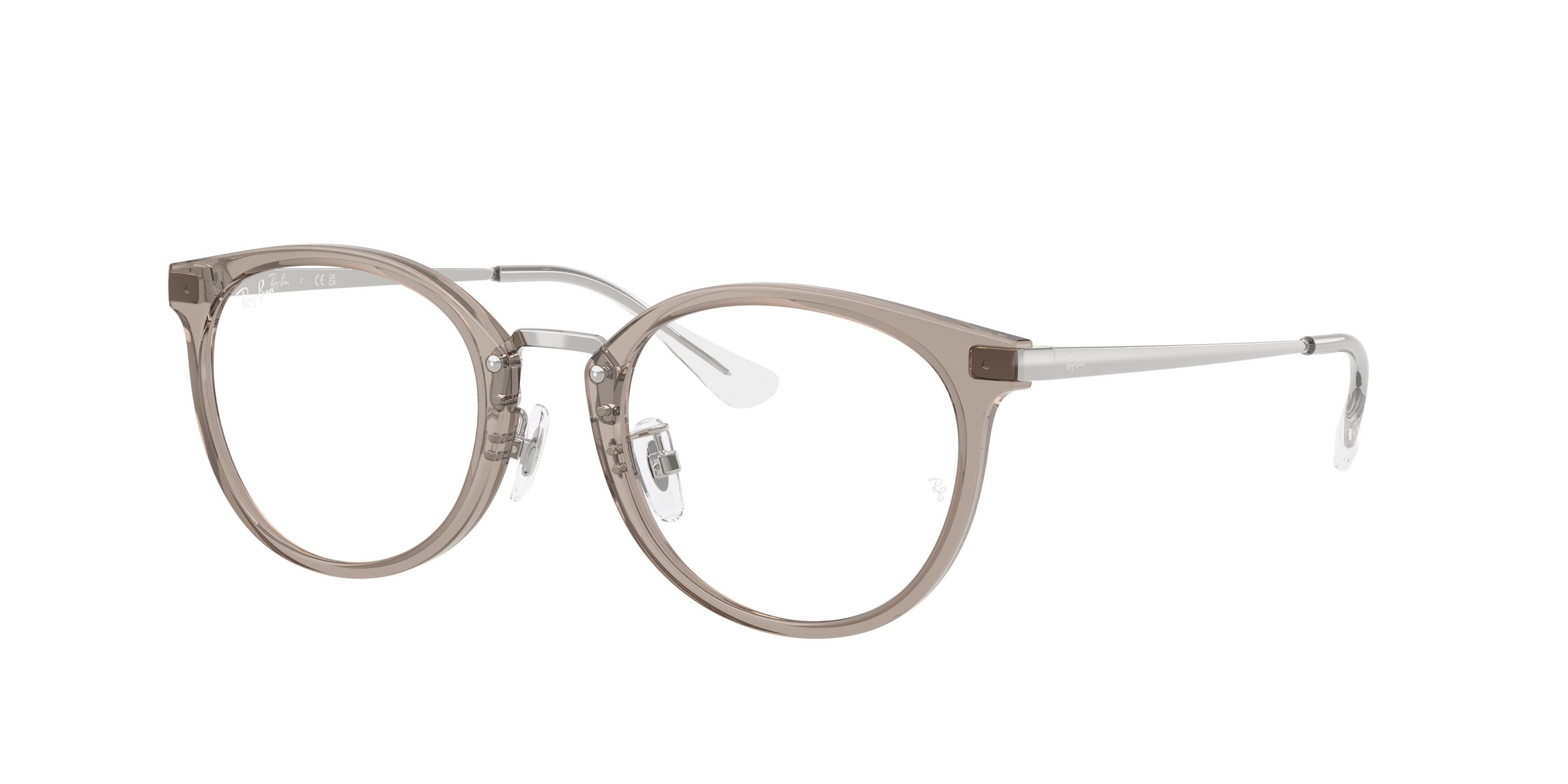 Eyeglasses Ray-Ban RX 7266D (8125) - RB 7266D 8125 color grigio trasparente shape pantos lenses trasparente