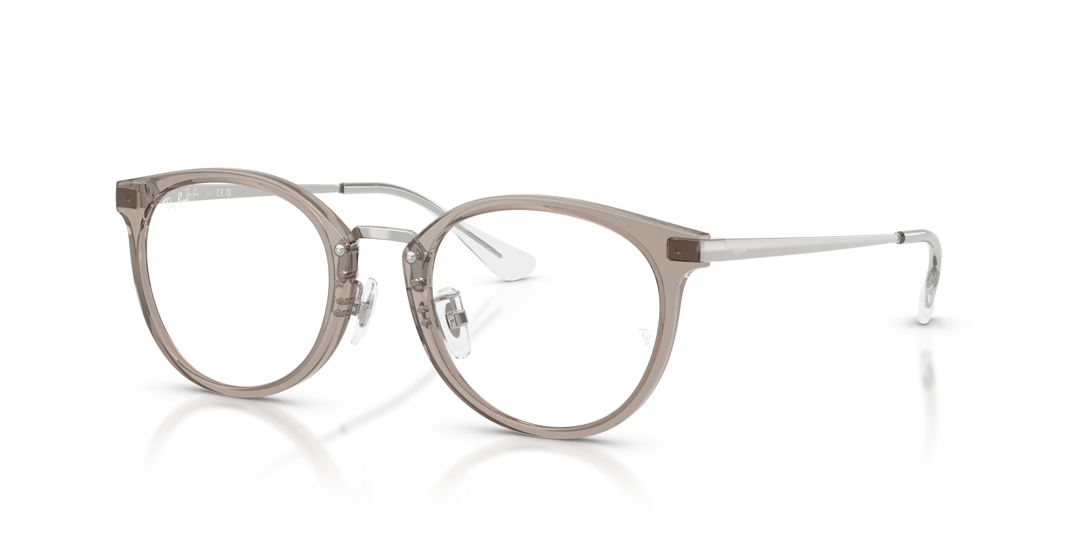 Eyeglasses Ray-Ban RX 7266D (8125) - RB 7266D 8125 color grigio trasparente shape pantos lenses trasparente