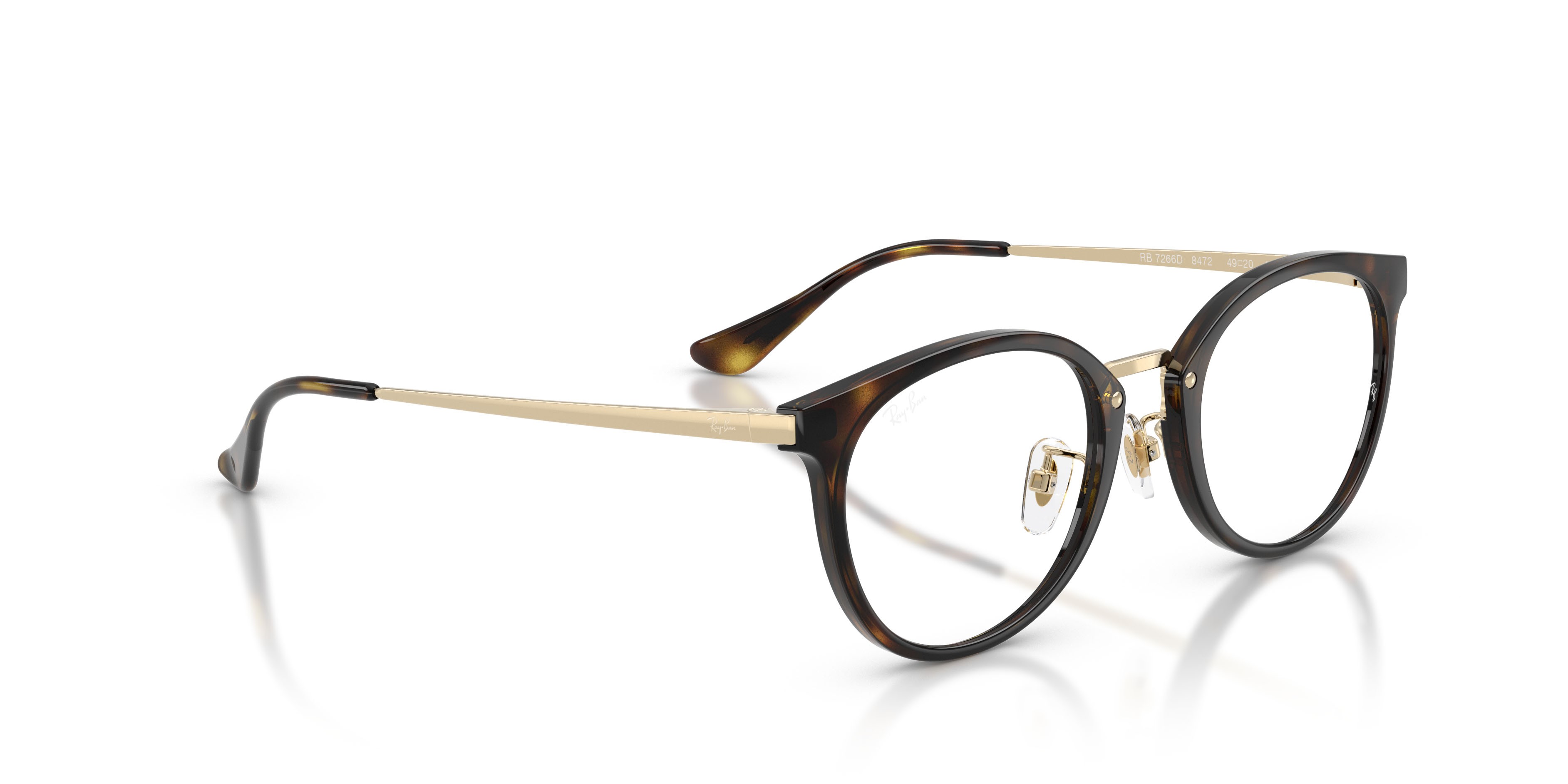 Occhiali da vista Ray-Ban RX 7266D (8472) - RB 7266D 8472 colore havana forma pantos lenti trasparente