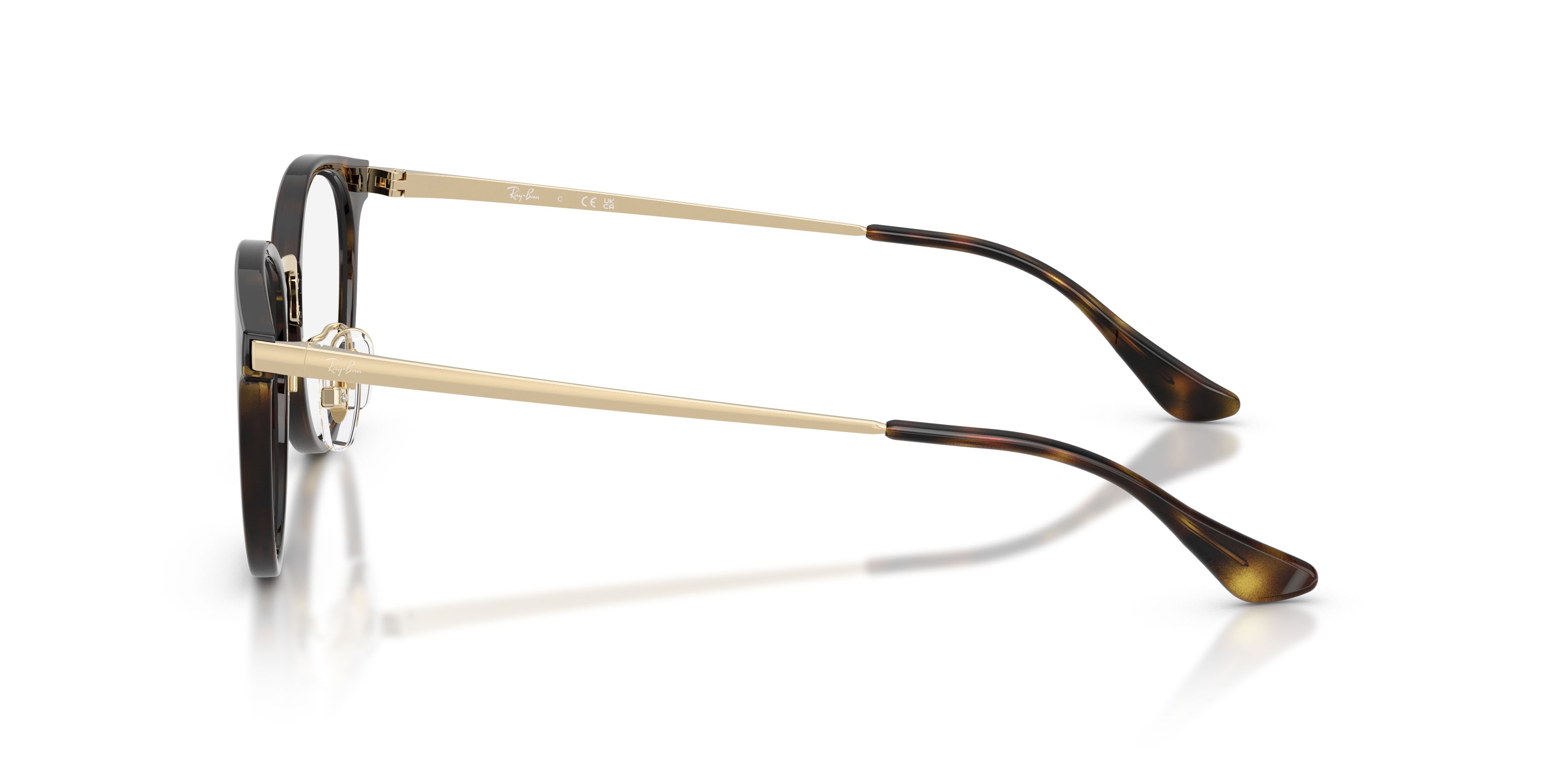 Occhiali da vista Ray-Ban RX 7266D (8472) - RB 7266D 8472 colore havana forma pantos lenti trasparente