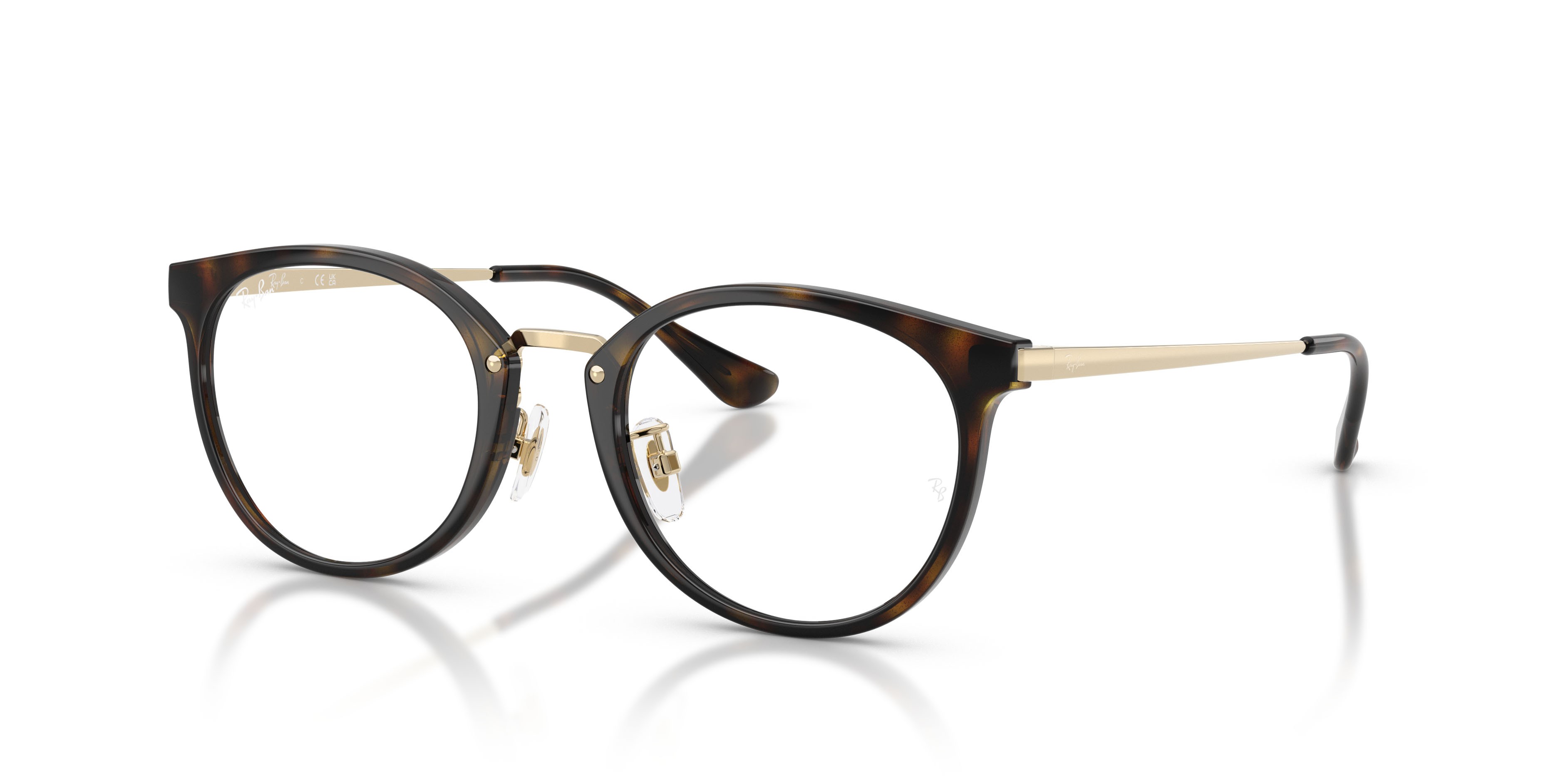 Occhiali da vista Ray-Ban RX 7266D (8472) - RB 7266D 8472 colore havana forma pantos lenti trasparente