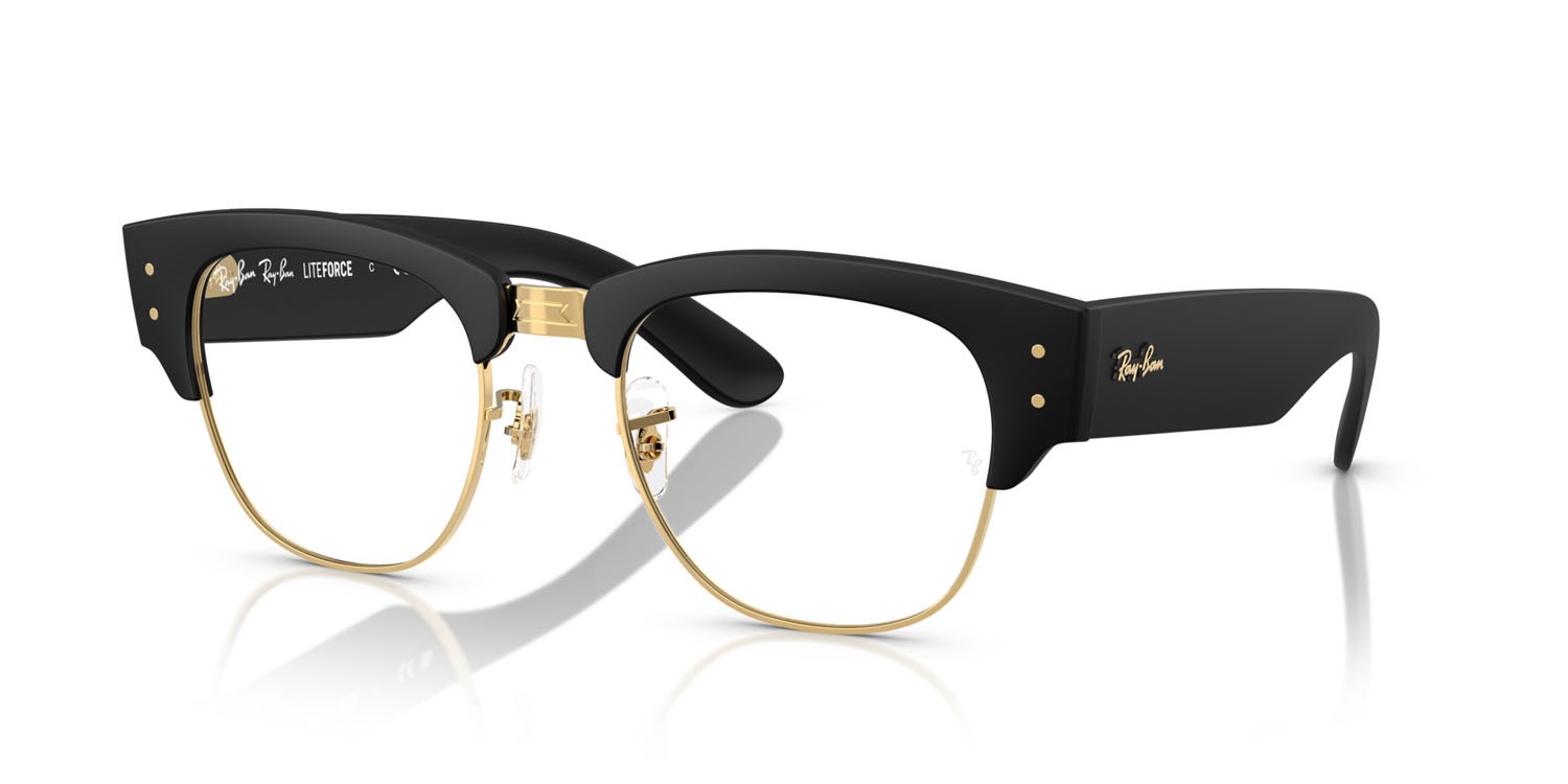 Occhiali da vista Ray-Ban RX 7316V (5204) - RB 7316V 5204 colore nero sabbia su oro forma quadrato lenti trasparente