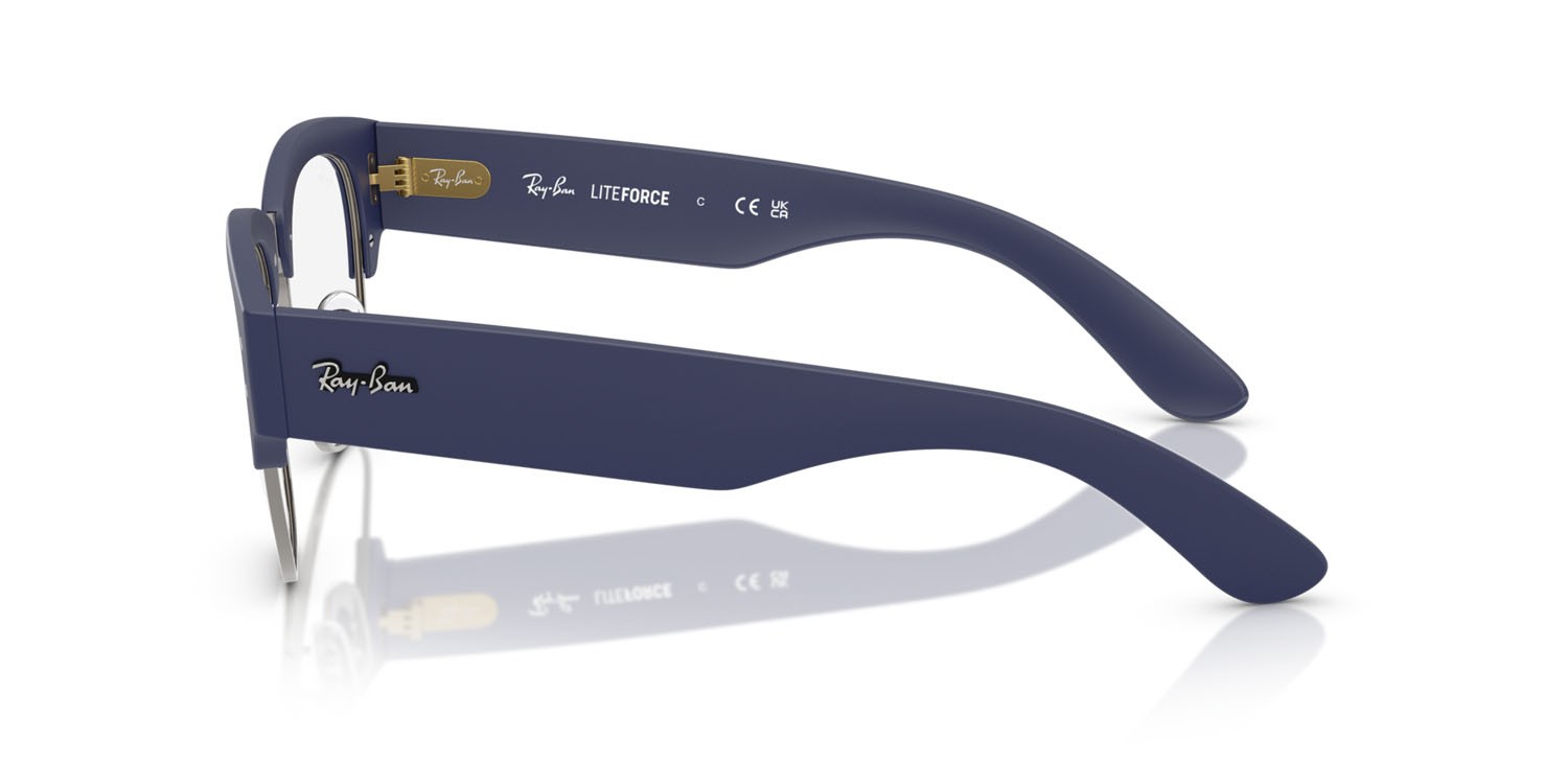Occhiali da vista Ray-Ban RX 7316V (5207) - RB 7316V 5207 colore blu sabbia su canna di fucile forma quadrato lenti trasparente
