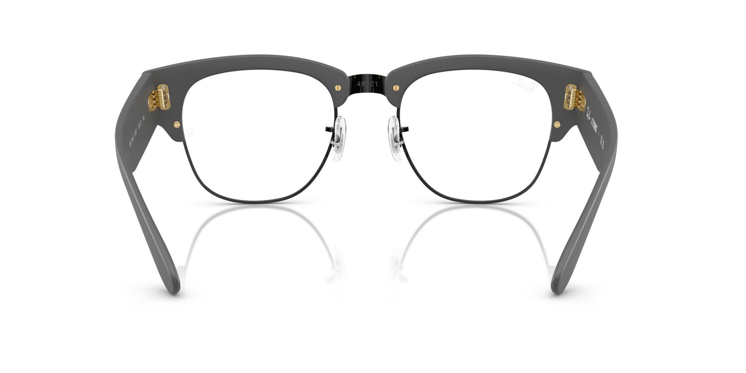 Eyeglasses Ray-Ban RX 7316V (5521) - RB 7316V 5521 color grigio sabbia su nero shape square lenses trasparente
