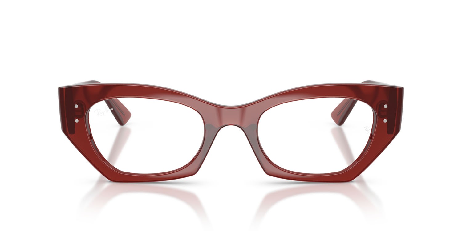Occhiali da vista Ray-Ban Zena RX 7330 (8436) - RB 7330 8436 colore marrone ruggine lucido forma irregolare lenti trasparente