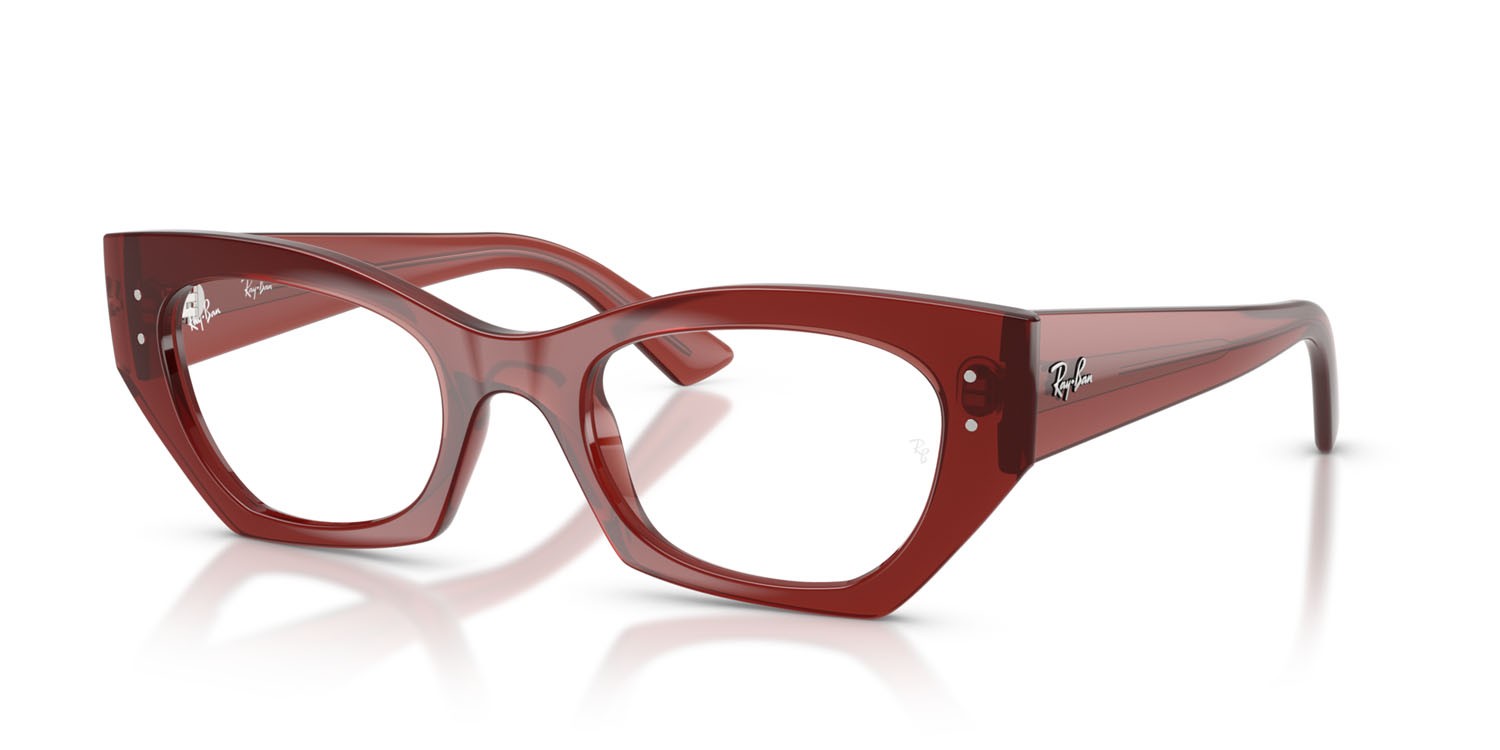 Occhiali da vista Ray-Ban Zena RX 7330 (8436) - RB 7330 8436 colore marrone ruggine lucido forma irregolare lenti trasparente