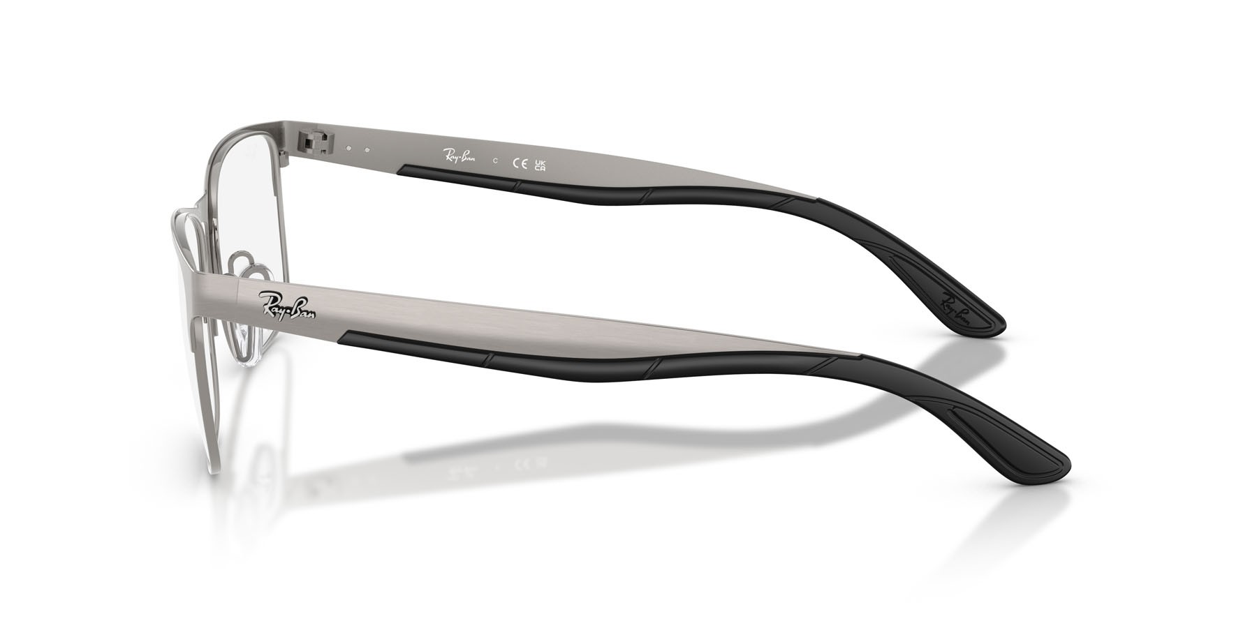 Occhiali da vista Ray-Ban RX 7550 (3214) - RB 7550 3214 colore gunmetal forma rettangolare lenti trasparente