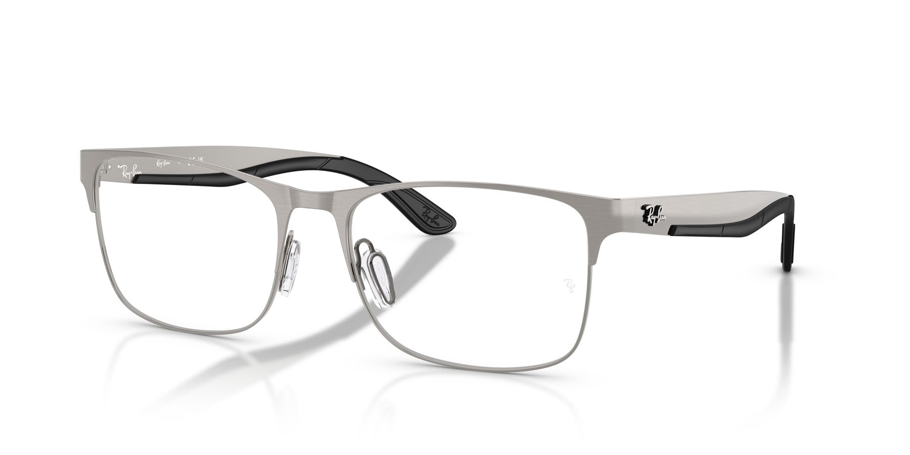 Occhiali da vista Ray-Ban RX 7550 (3214) - RB 7550 3214 colore gunmetal forma rettangolare lenti trasparente