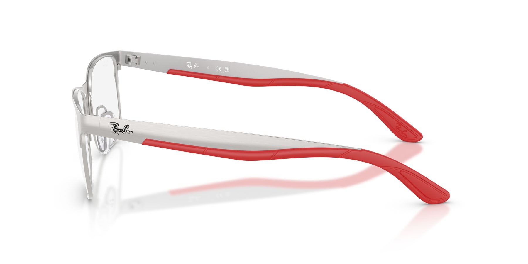 Occhiali da vista Ray-Ban RX 7550 (3219) - RB 7550 3219 colore argento forma rettangolare lenti trasparente