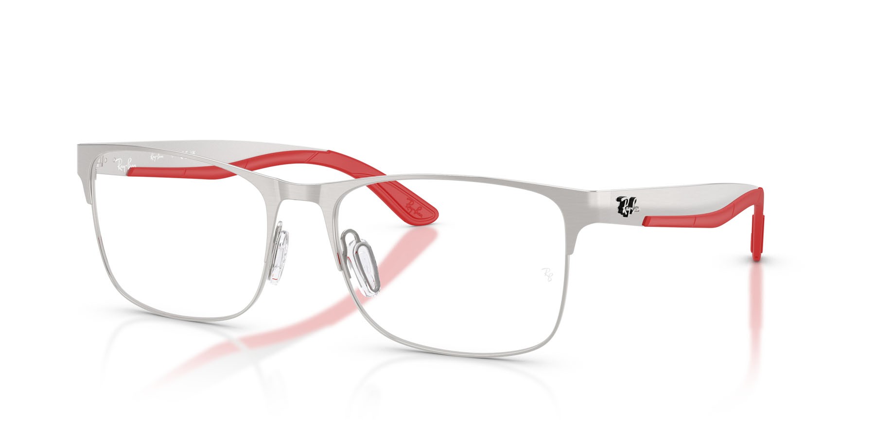 Occhiali da vista Ray-Ban RX 7550 (3219) - RB 7550 3219 colore argento forma rettangolare lenti trasparente