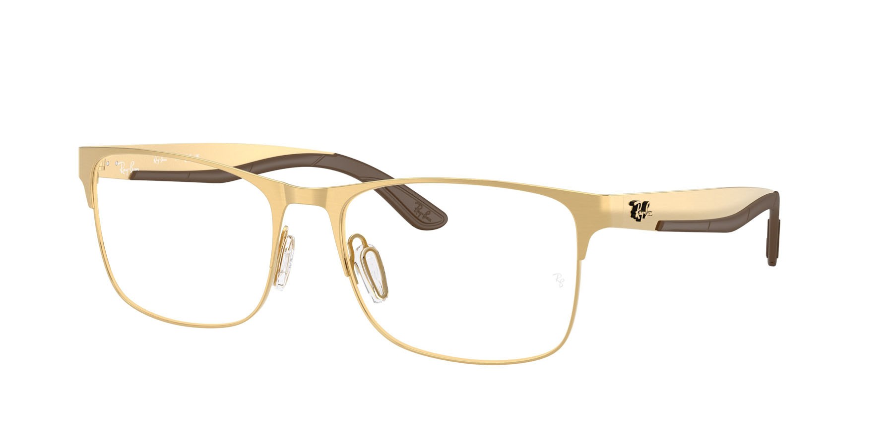 Occhiali da vista Ray-Ban RX 7550 (3220) - RB 7550 3220 colore oro arista forma rettangolare lenti trasparente