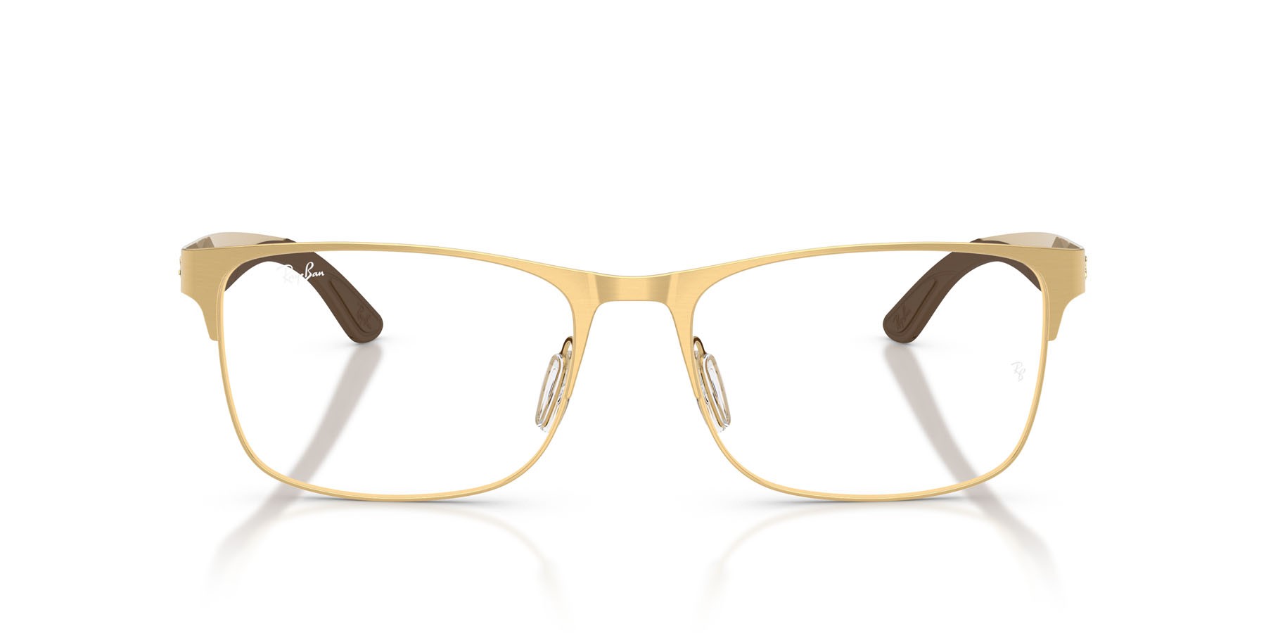 Occhiali da vista Ray-Ban RX 7550 (3220) - RB 7550 3220 colore oro arista forma rettangolare lenti trasparente