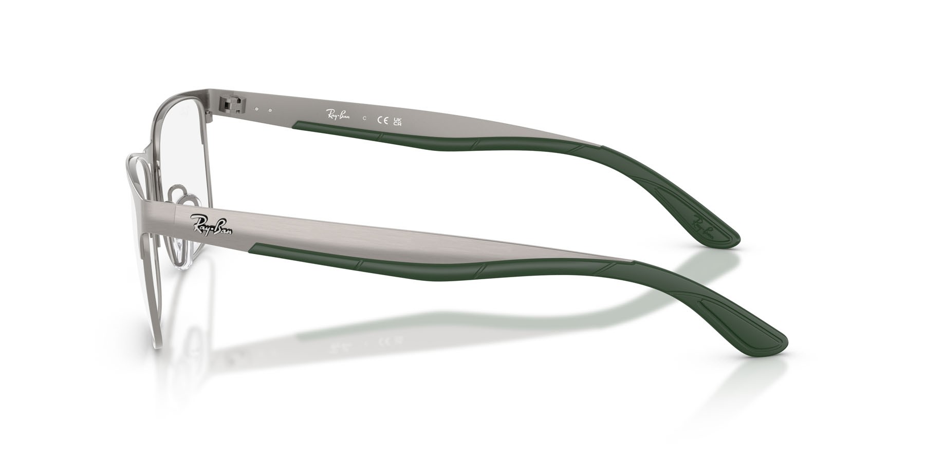 Occhiali da vista Ray-Ban RX 7550 (3221) - RB 7550 3221 colore gunmetal forma rettangolare lenti trasparente
