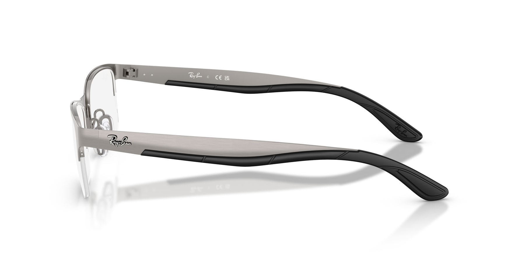 Eyeglasses Ray-Ban RX 7551 (3214) - RB 7551 3214 color gunmetal shape rectangle lenses trasparente