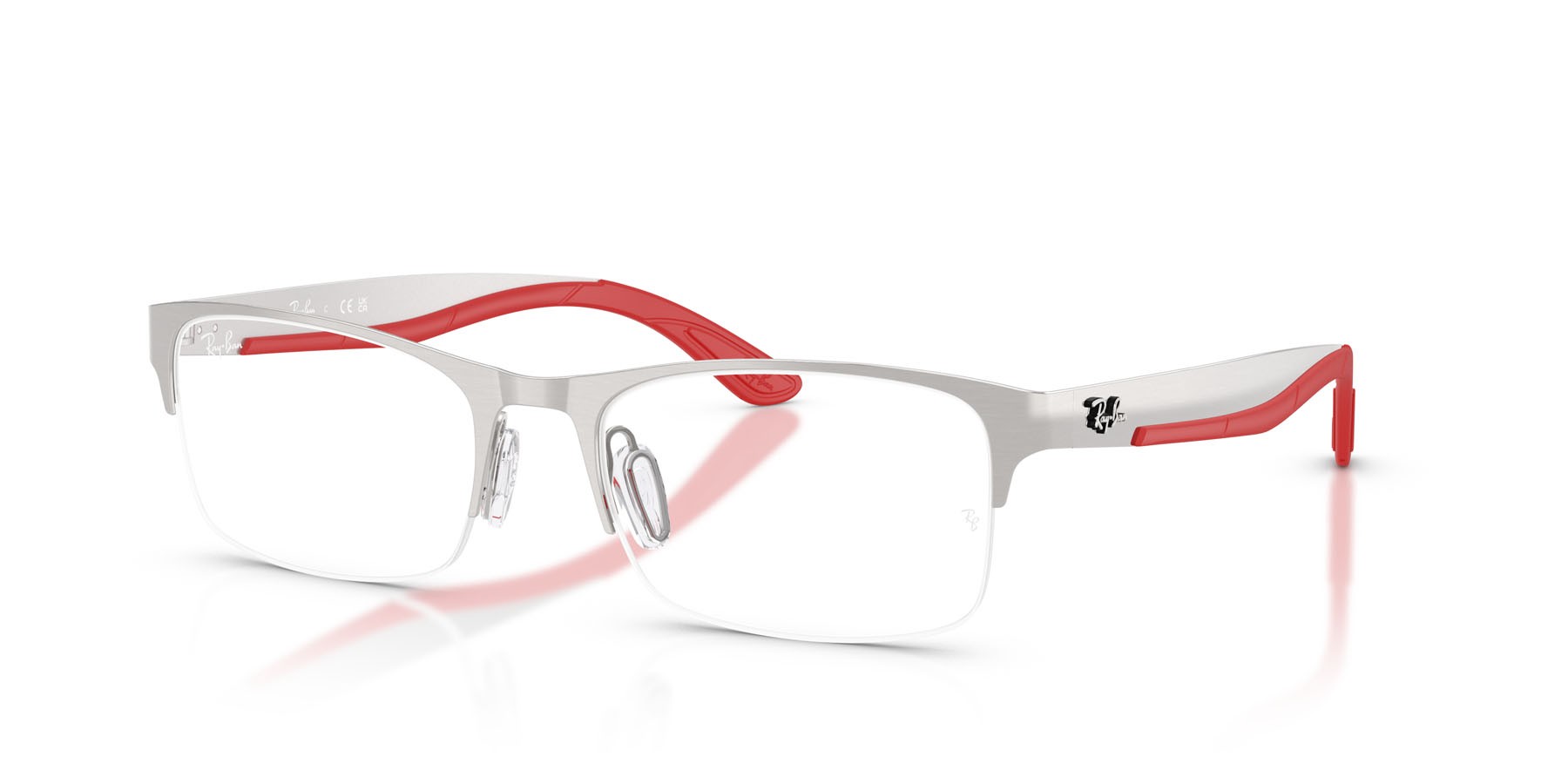 Occhiali da vista Ray-Ban RX 7551 (3219) - RB 7551 3219 colore argento forma rettangolare lenti trasparente