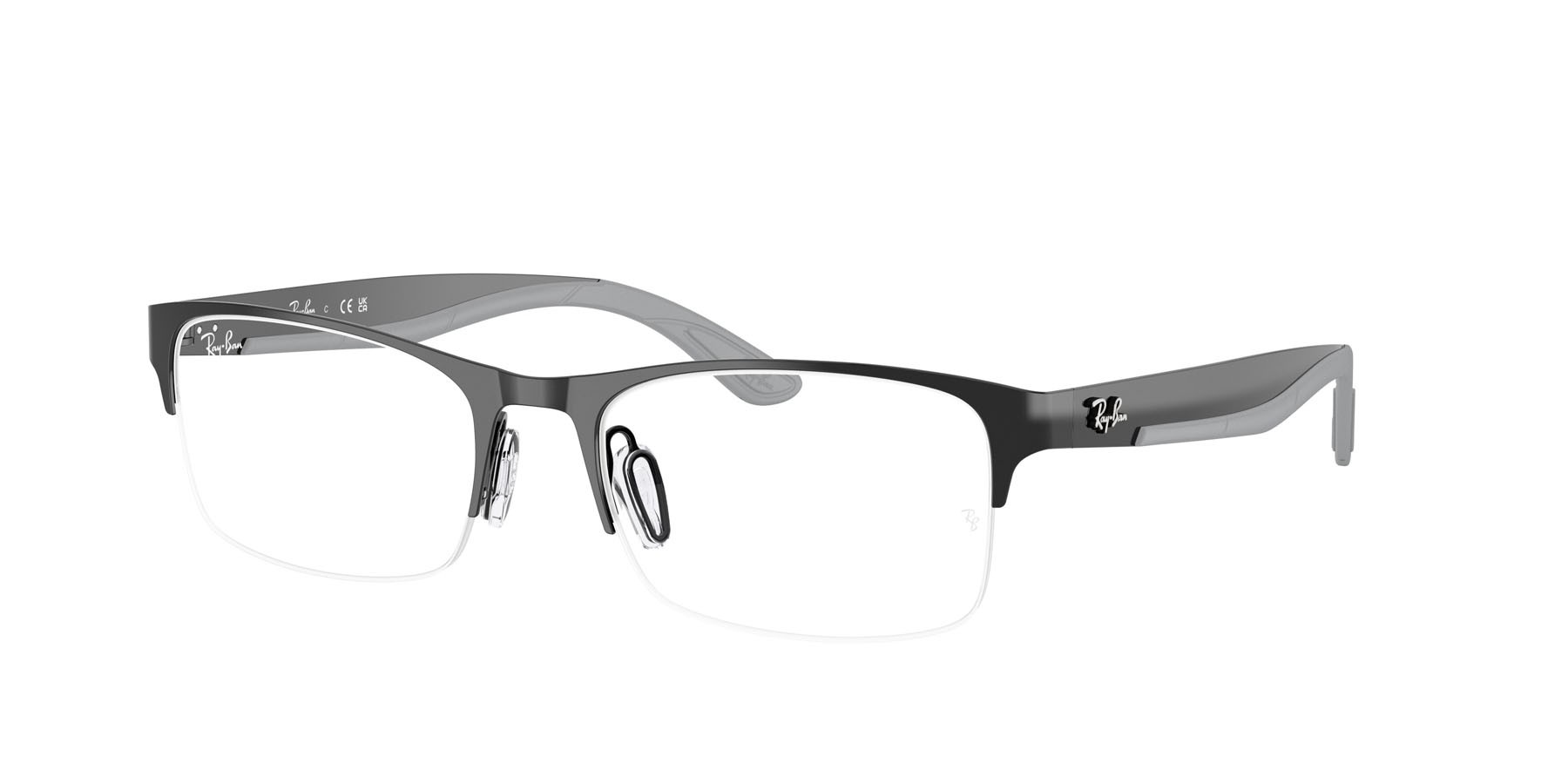 Occhiali da vista Ray-Ban RX 7551 (3222) - RB 7551 3222 colore nero forma rettangolare lenti trasparente