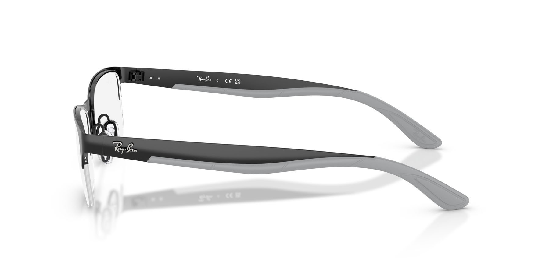 Occhiali da vista Ray-Ban RX 7551 (3222) - RB 7551 3222 colore nero forma rettangolare lenti trasparente
