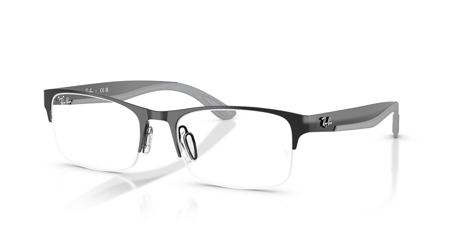 Occhiali da vista Ray-Ban RX 7551 (3222) - RB 7551 3222 colore nero forma rettangolare lenti trasparente