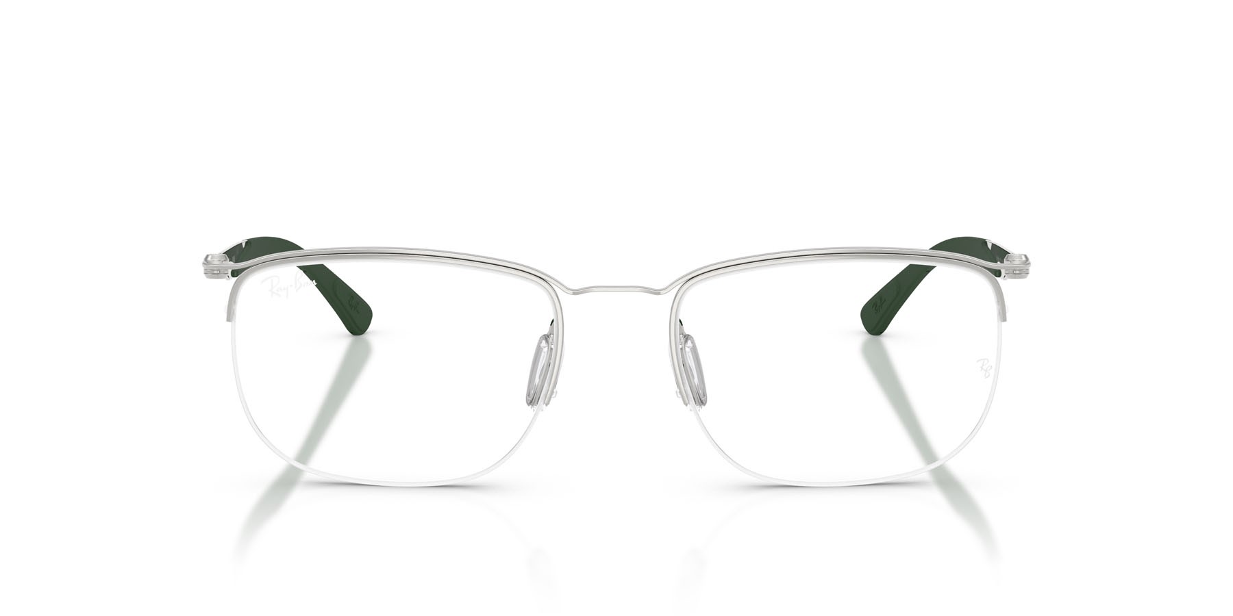 Eyeglasses Ray-Ban RX 7552 (3212) - RB 7552 3212 color argento shape square lenses trasparente