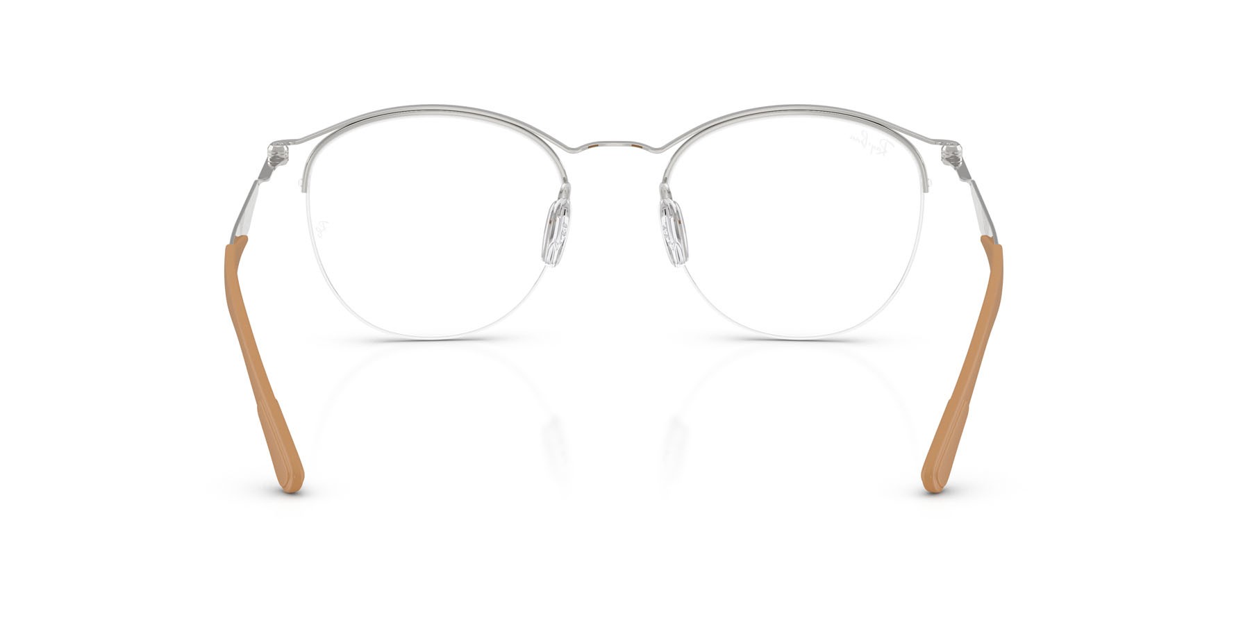 Occhiali da vista Ray-Ban RX 7553 (3216) - RB 7553 3216 colore argento forma rotondo lenti trasparente