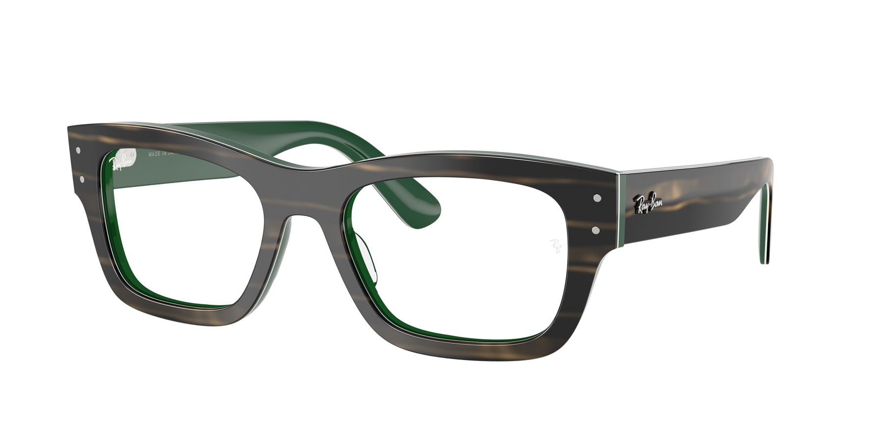 Occhiali da vista Ray-Ban Joseph RX 7683V (8392) - RB 7683V 8392 colore striped green on green forma rettangolare lenti lente demo
