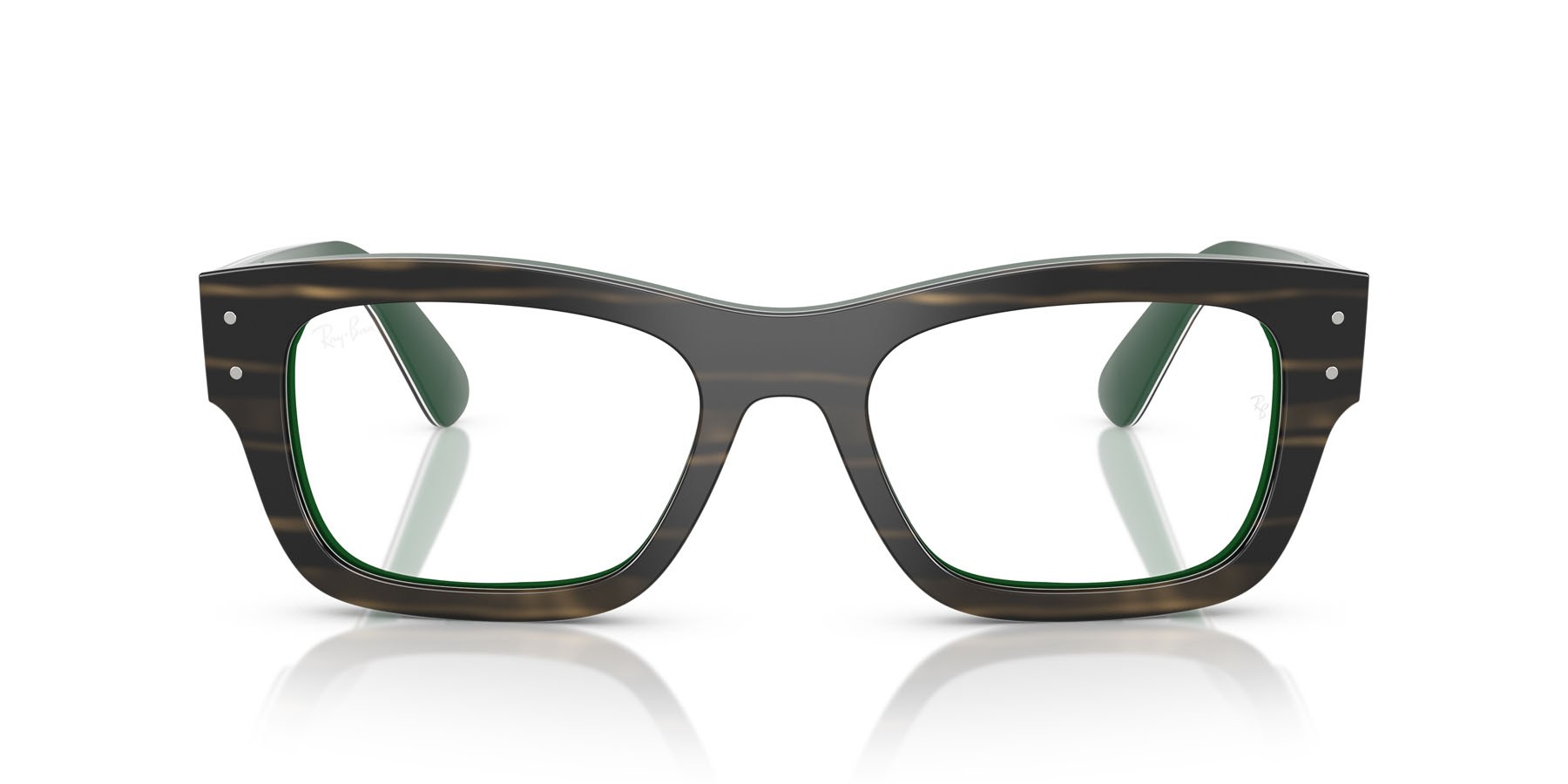 Occhiali da vista Ray-Ban Joseph RX 7683V (8392) - RB 7683V 8392 colore striped green on green forma rettangolare lenti lente demo