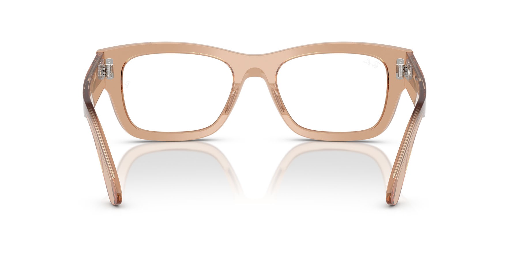 Occhiali da vista Ray-Ban Joseph RX 7683V (8553) - RB 7683V 8553 colore marrone chiaro trasparente forma rettangolare lenti lente demo