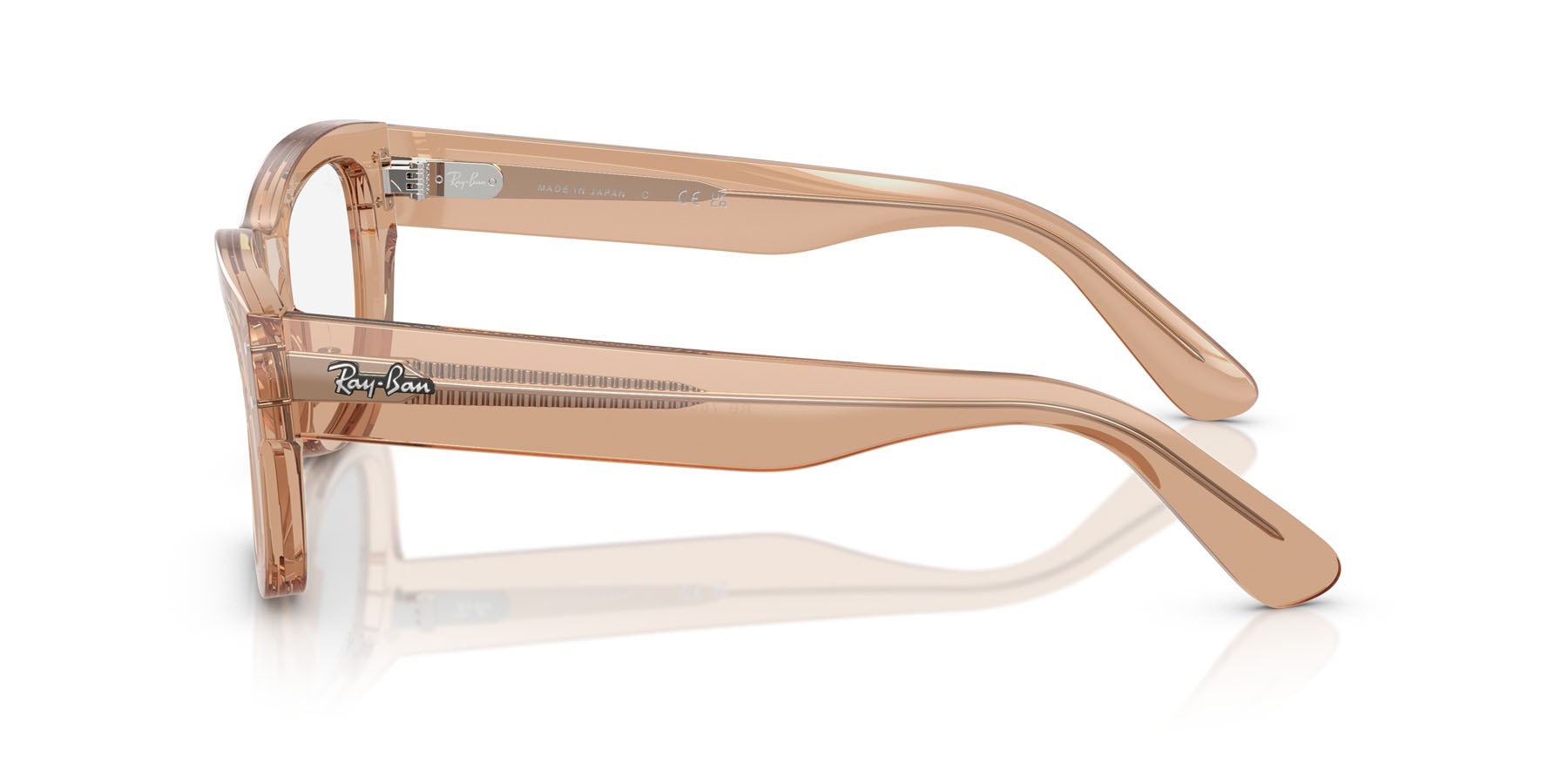 Occhiali da vista Ray-Ban Joseph RX 7683V (8553) - RB 7683V 8553 colore marrone chiaro trasparente forma rettangolare lenti lente demo