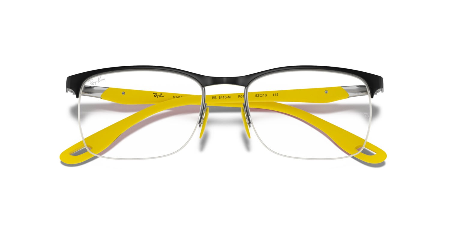 Brillen Ray-Ban Scuderia Ferrari RX 8416M (F042) - RB 8416M F042 farbe nero form quadratisch gläser trasparente