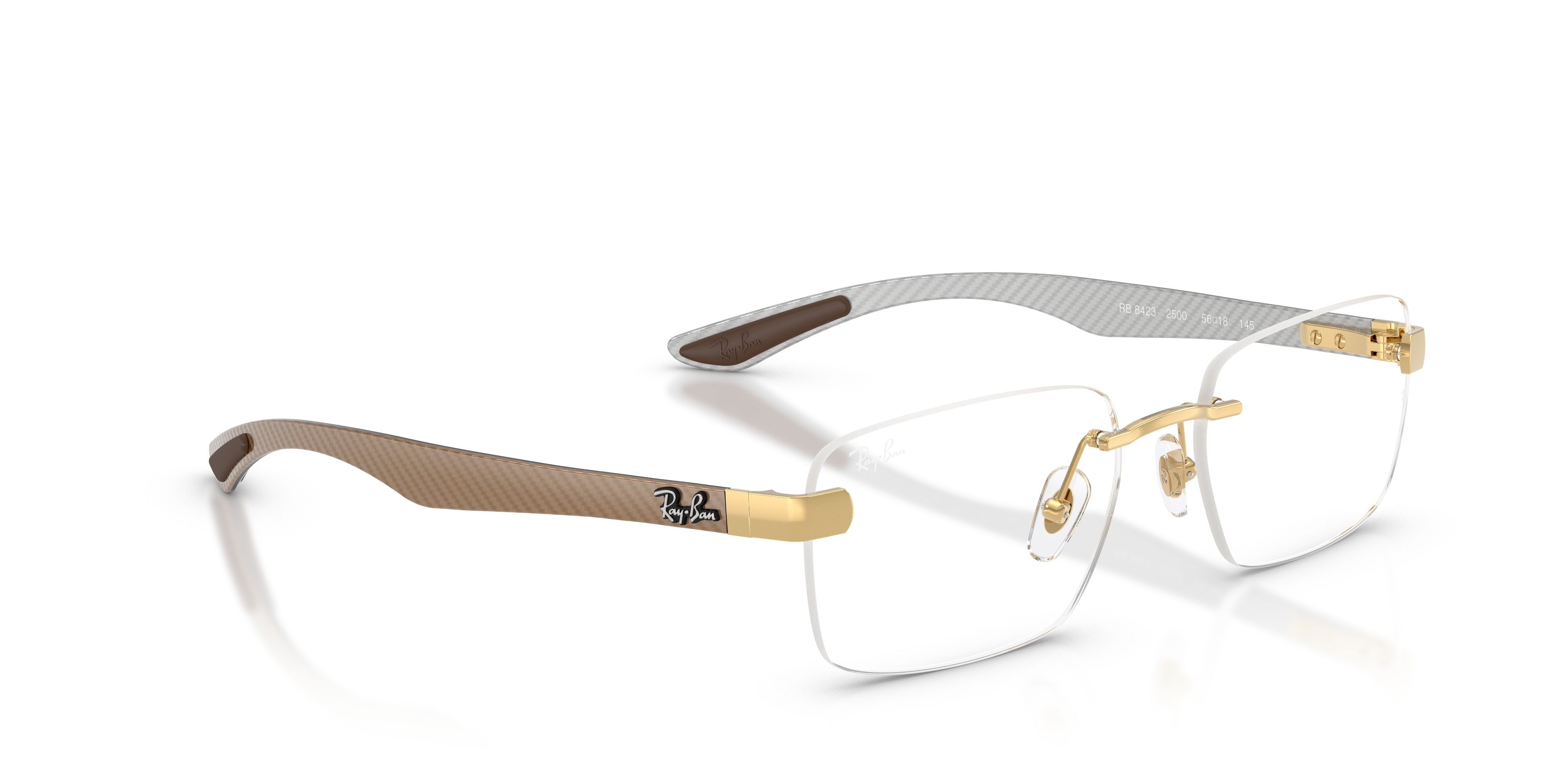 Occhiali da vista Ray-Ban RX 8423 (2500) - RB 8423 2500 colore oro arista forma quadrato lenti trasparente