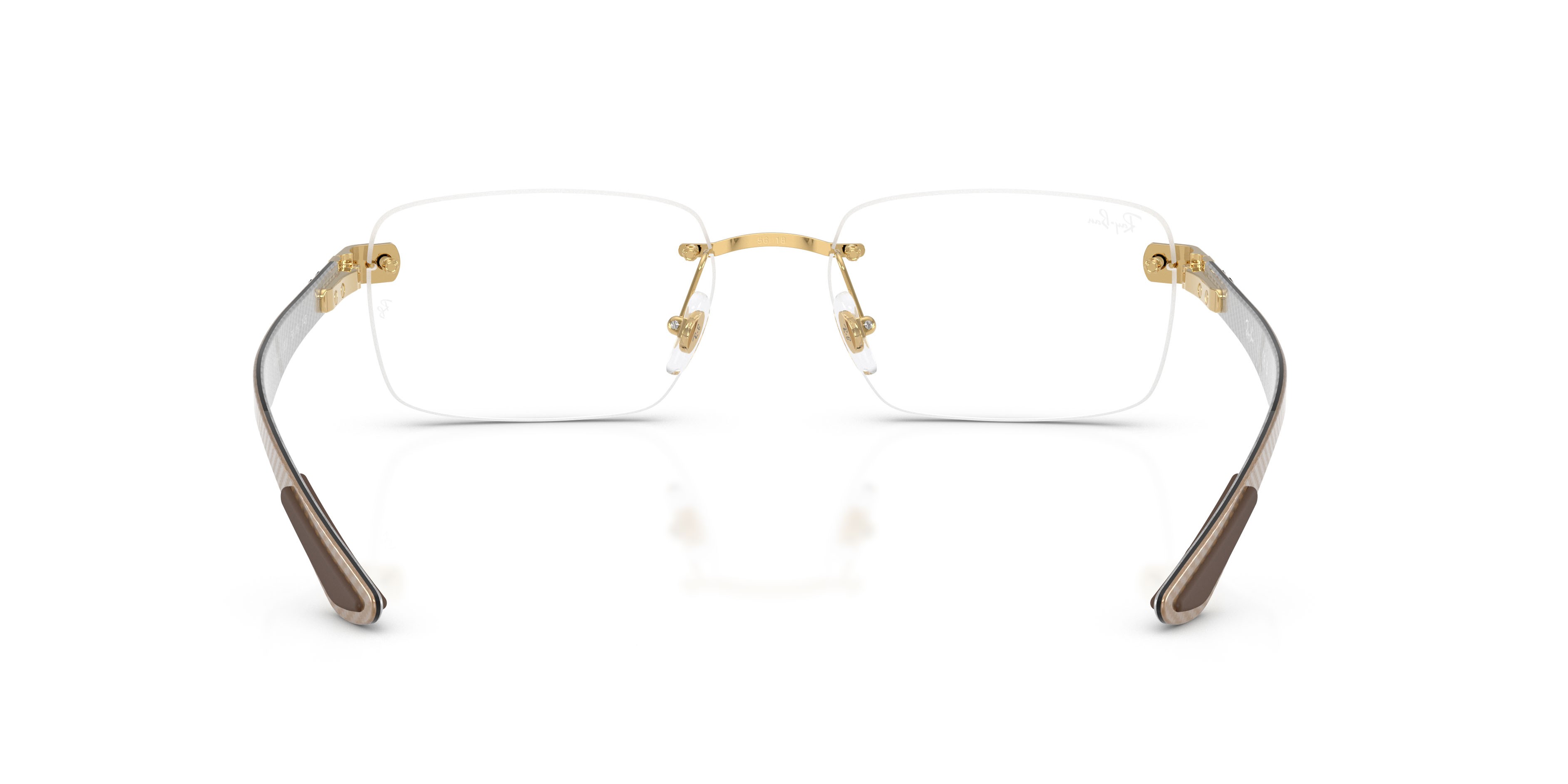 Occhiali da vista Ray-Ban RX 8423 (2500) - RB 8423 2500 colore oro arista forma quadrato lenti trasparente