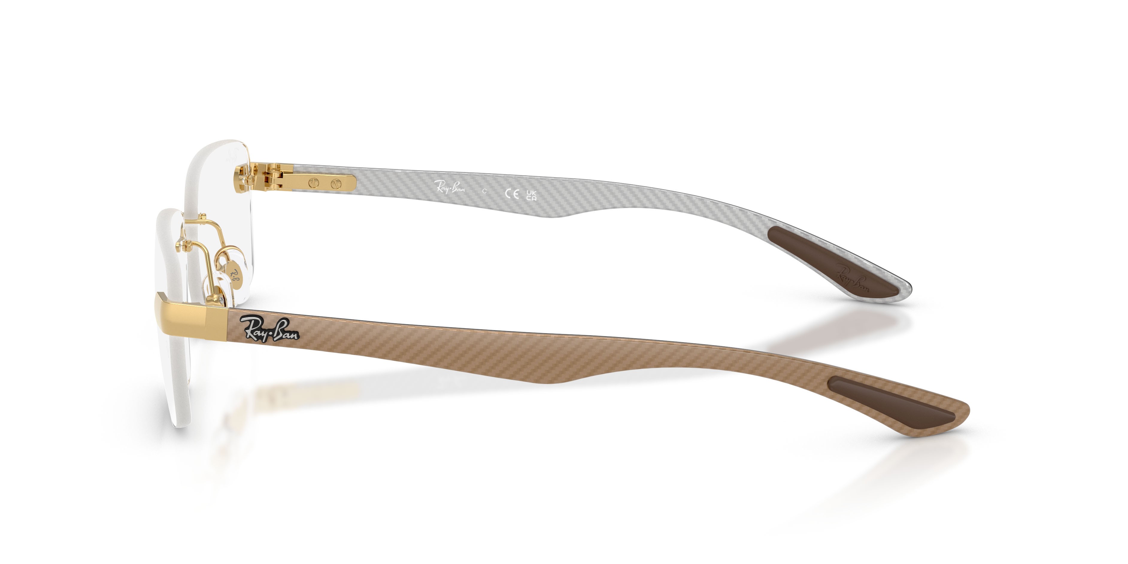 Occhiali da vista Ray-Ban RX 8423 (2500) - RB 8423 2500 colore oro arista forma quadrato lenti trasparente
