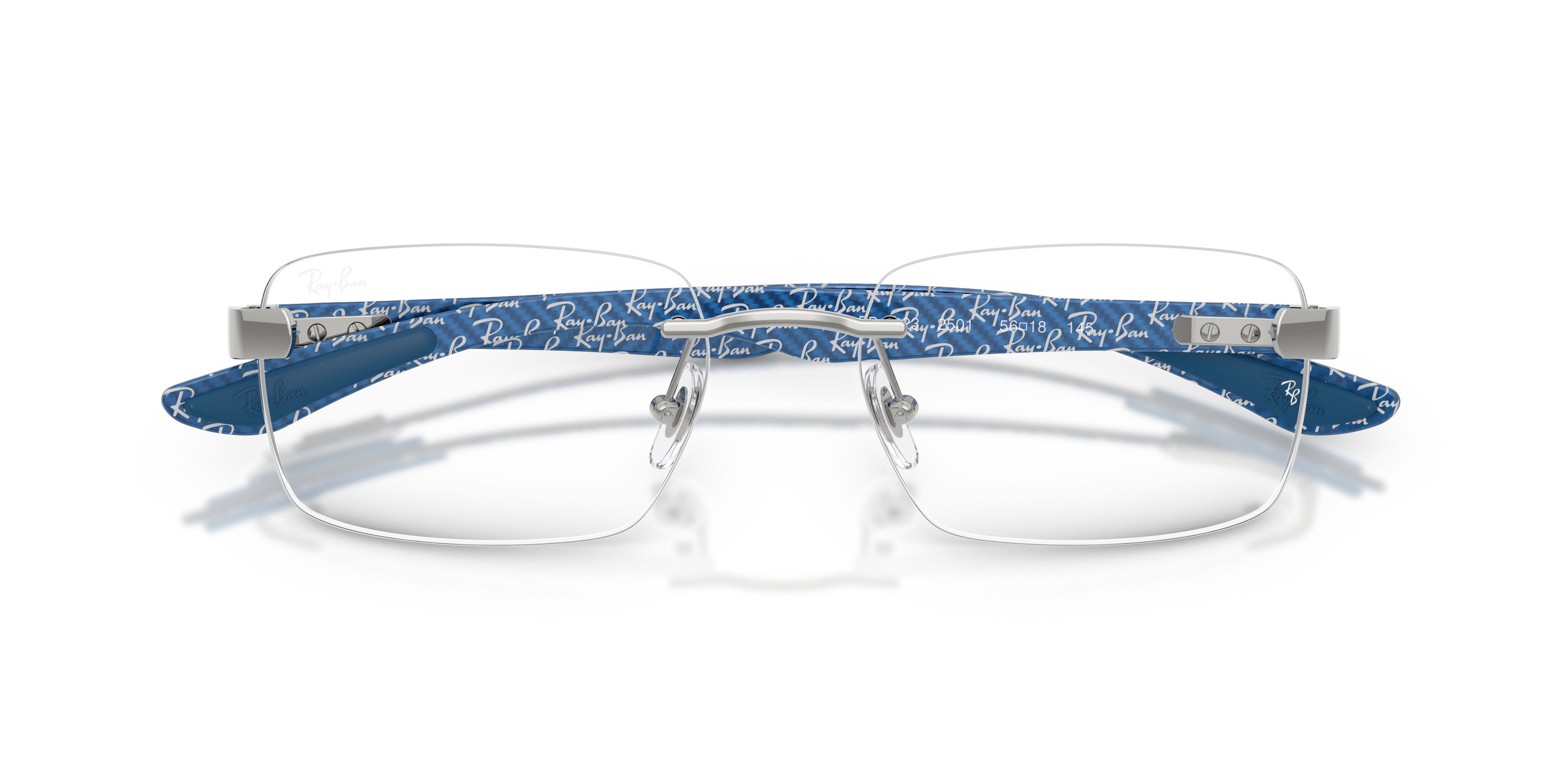 Occhiali da vista Ray-Ban RX 8423 (2501) - RB 8423 2501 colore argento forma quadrato lenti trasparente