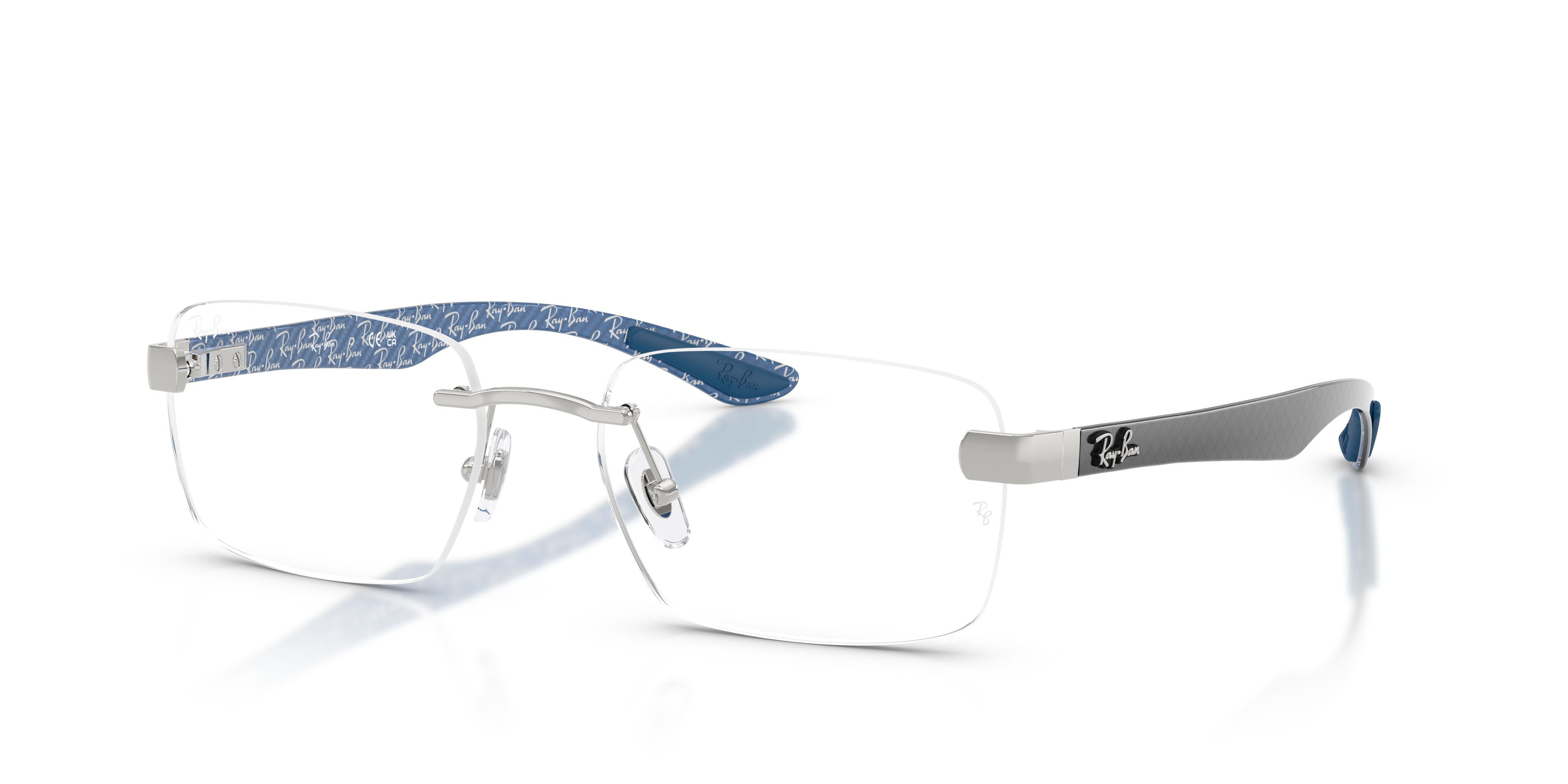 Occhiali da vista Ray-Ban RX 8423 (2501) - RB 8423 2501 colore argento forma quadrato lenti trasparente