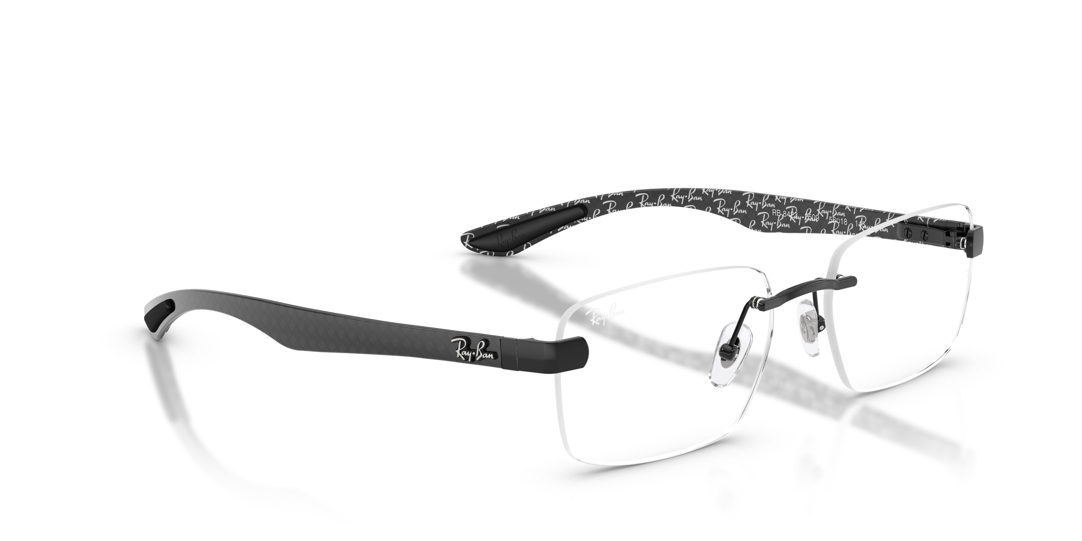 Occhiali da vista Ray-Ban RX 8423 (2509) - RB 8423 2509 colore nero forma quadrato lenti trasparente