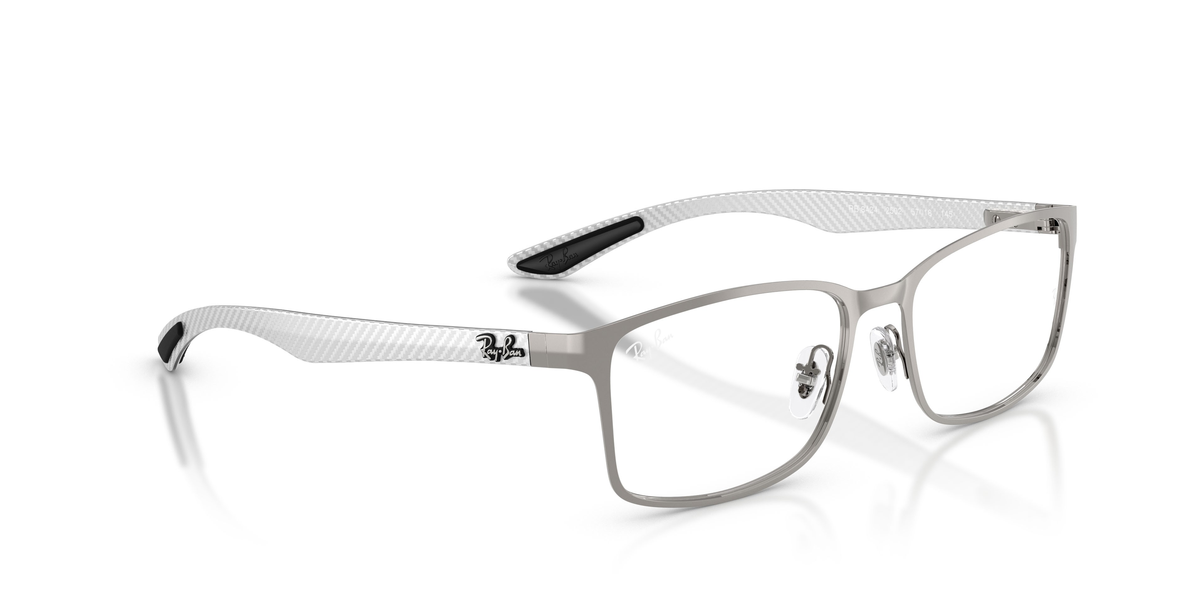 Occhiali da vista Ray-Ban RX 8424 (2502) - RB 8424 2502 colore gunmetal forma rettangolare lenti trasparente